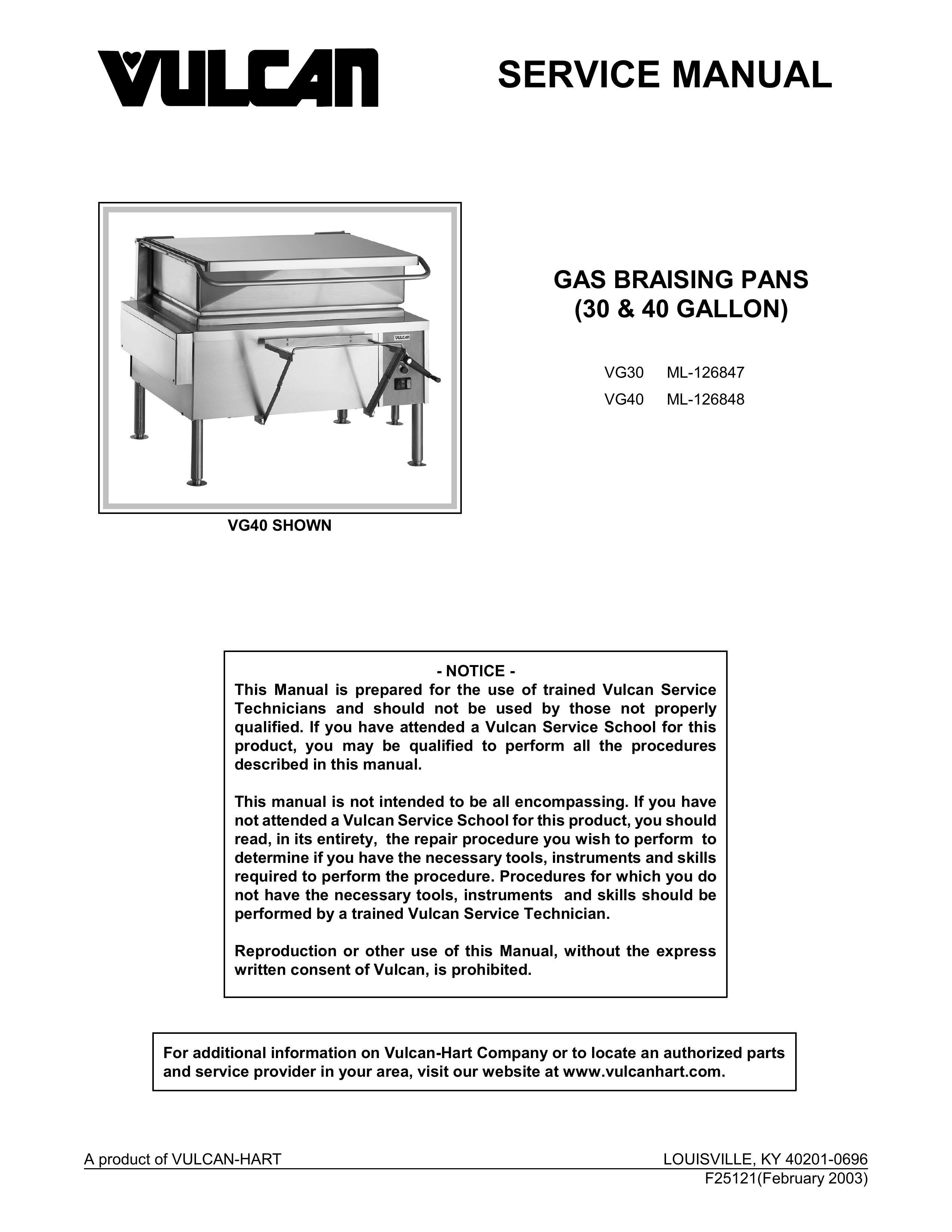 Vulcan-Hart VG40 ML-126848 Gas Grill User Manual