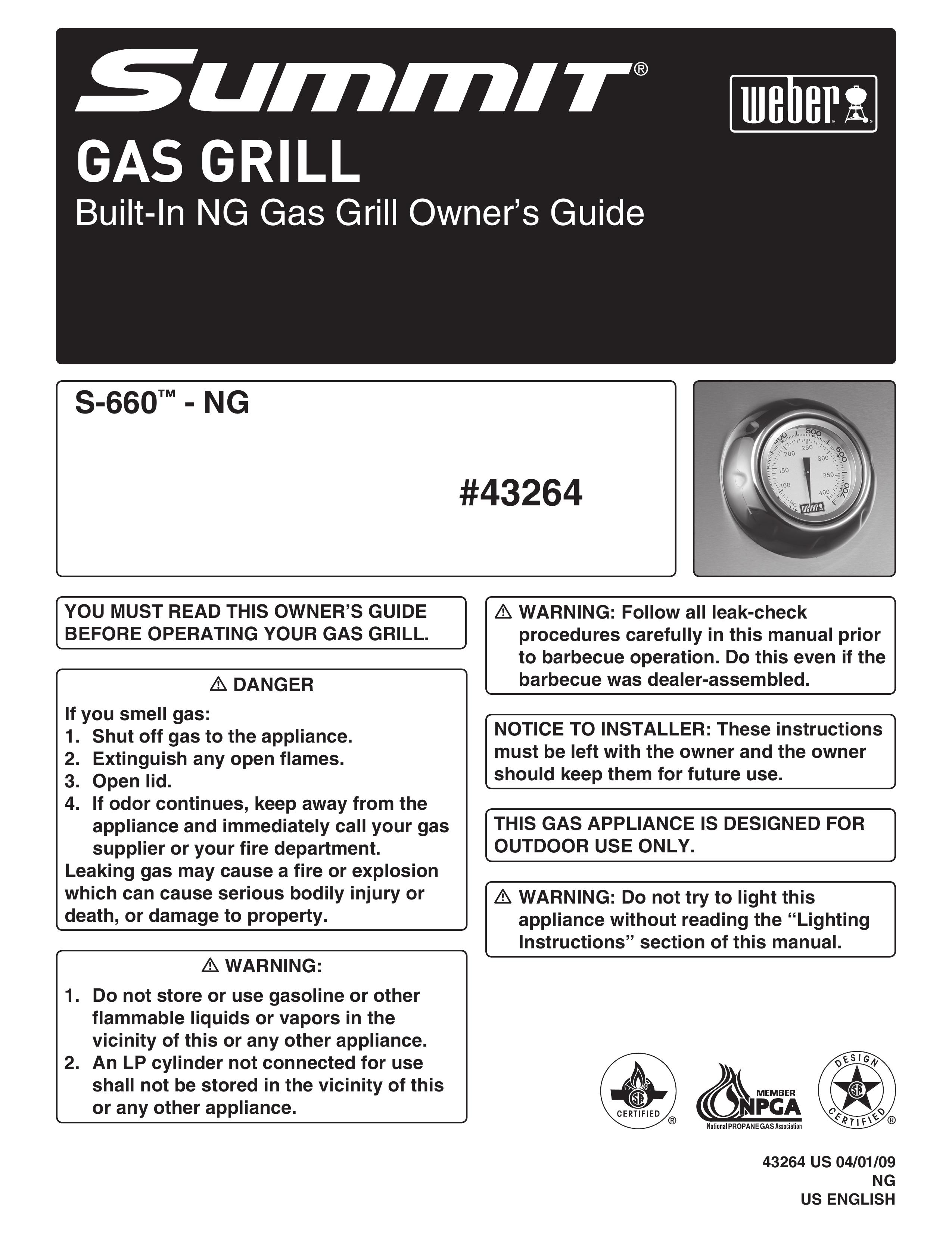 Weber 294001 Gas Grill User Manual
