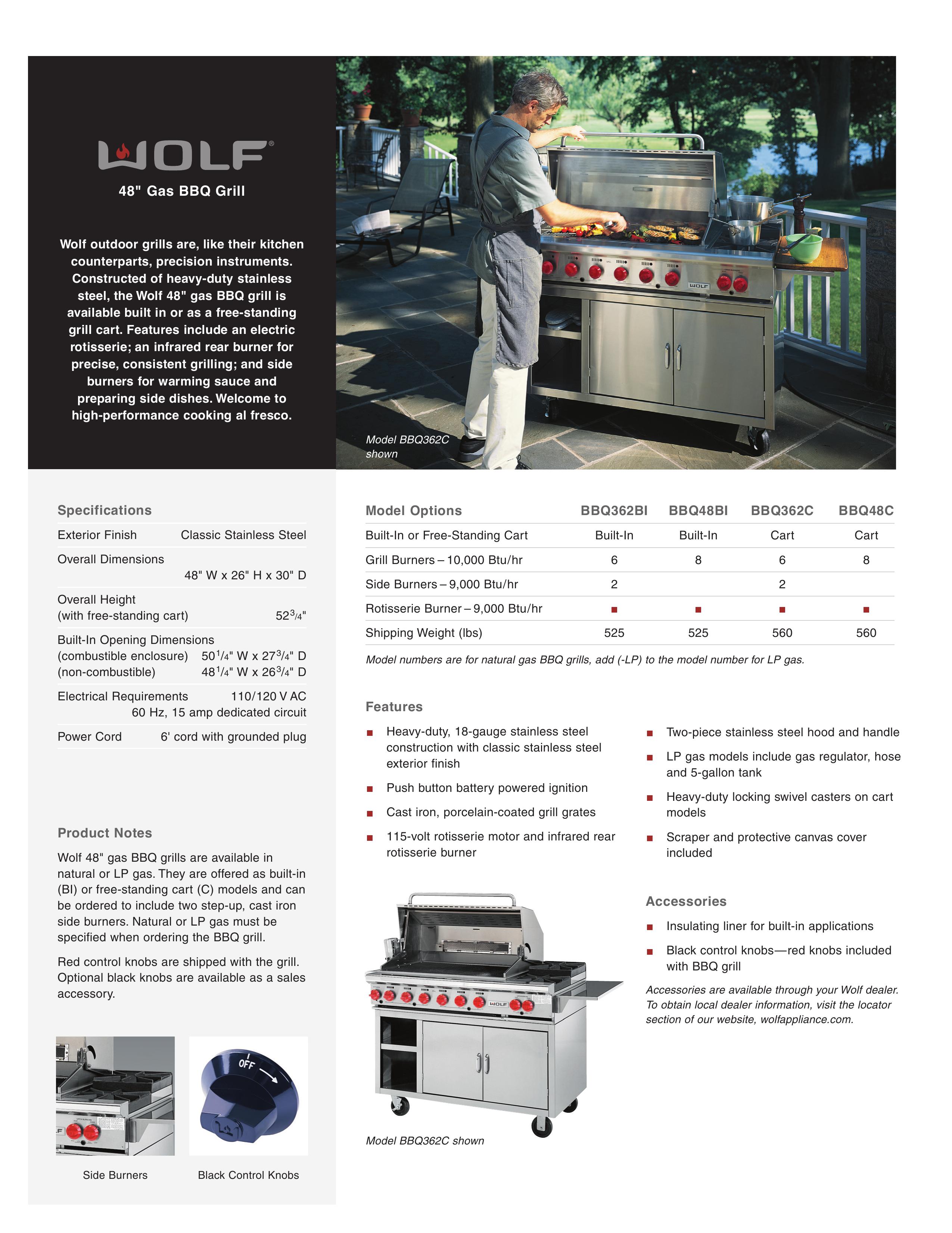 Wolf BBQ362C Gas Grill User Manual
