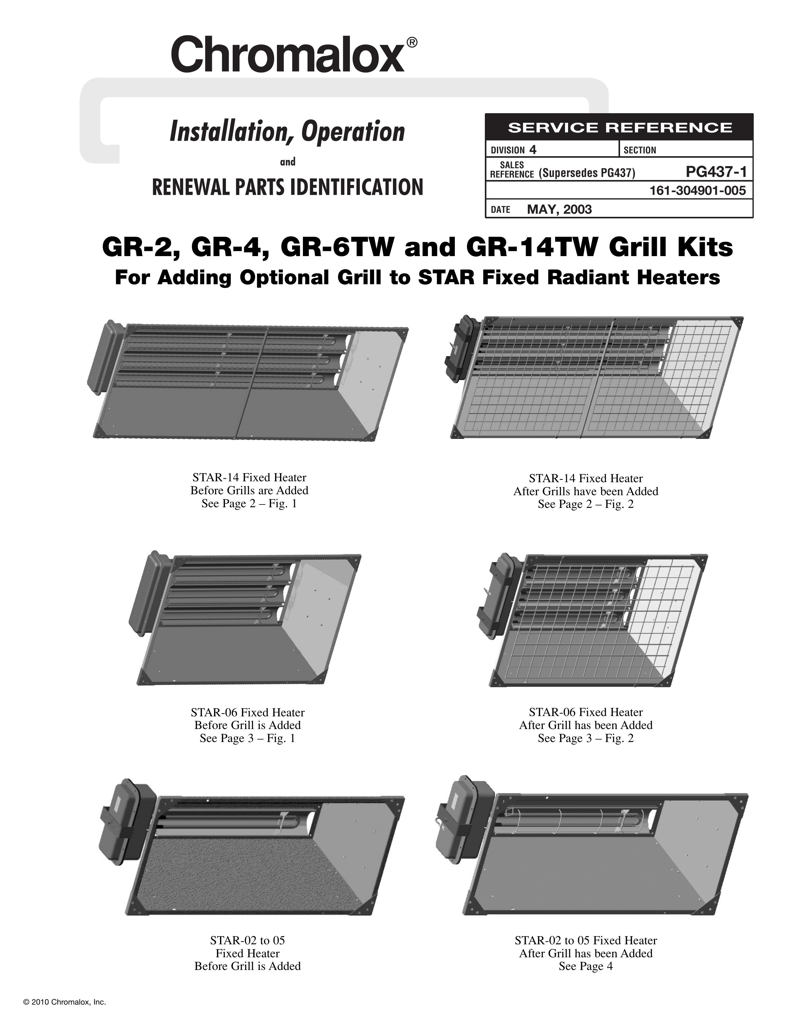 Chromalox GR-6TW Grill Accessory User Manual