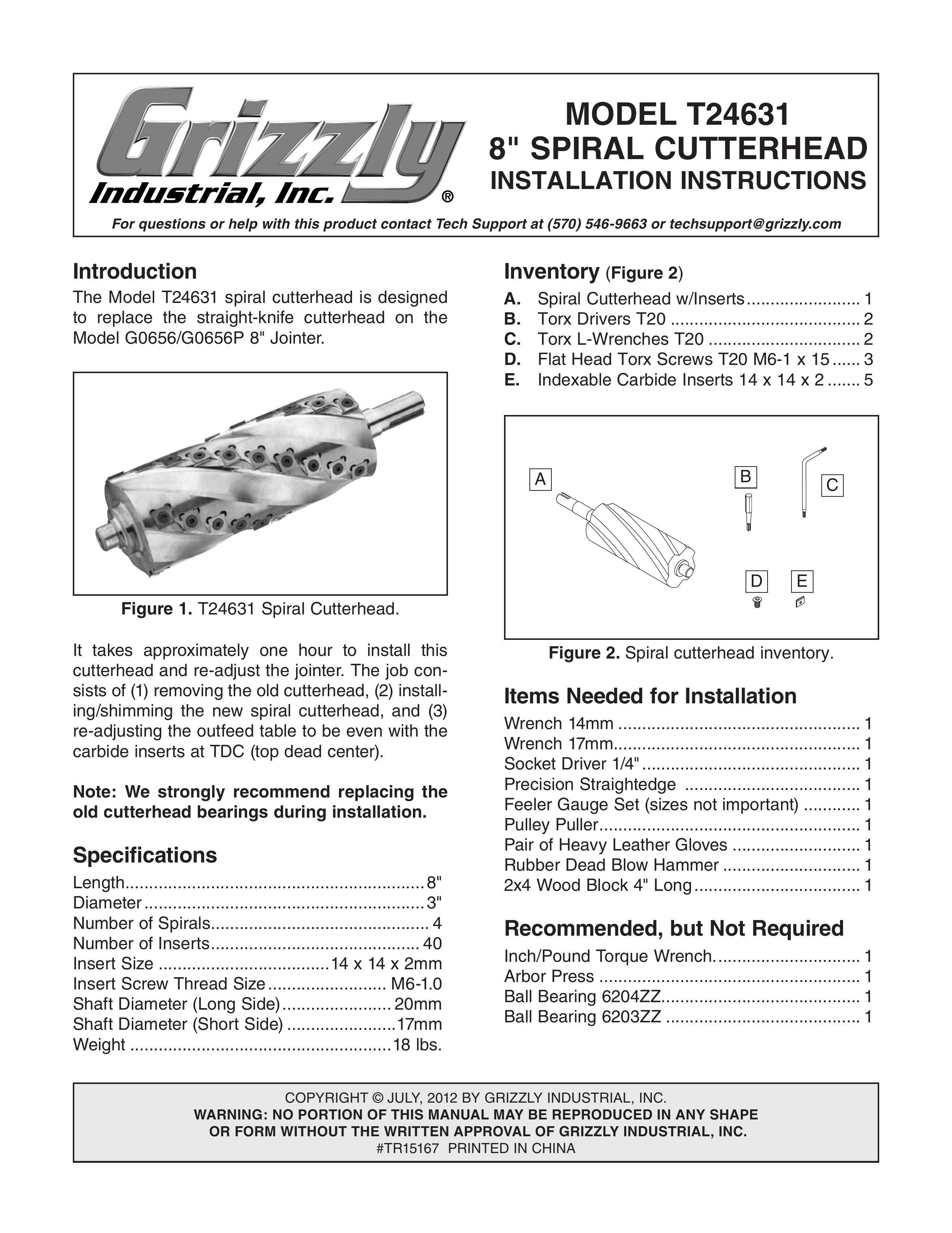 Grizzly T24631 Grill Accessory User Manual