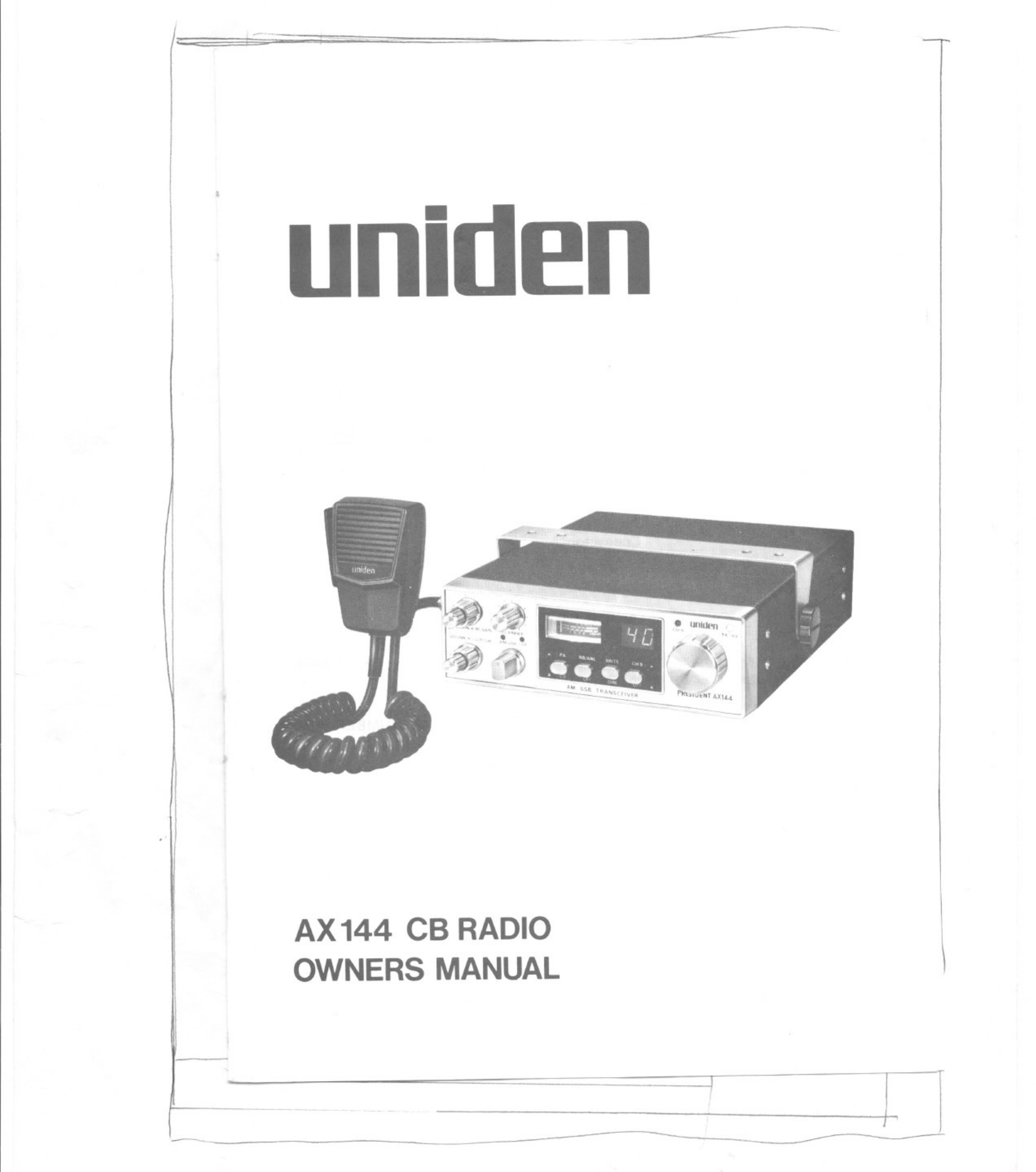 Uniden AX 144 Grill Accessory User Manual