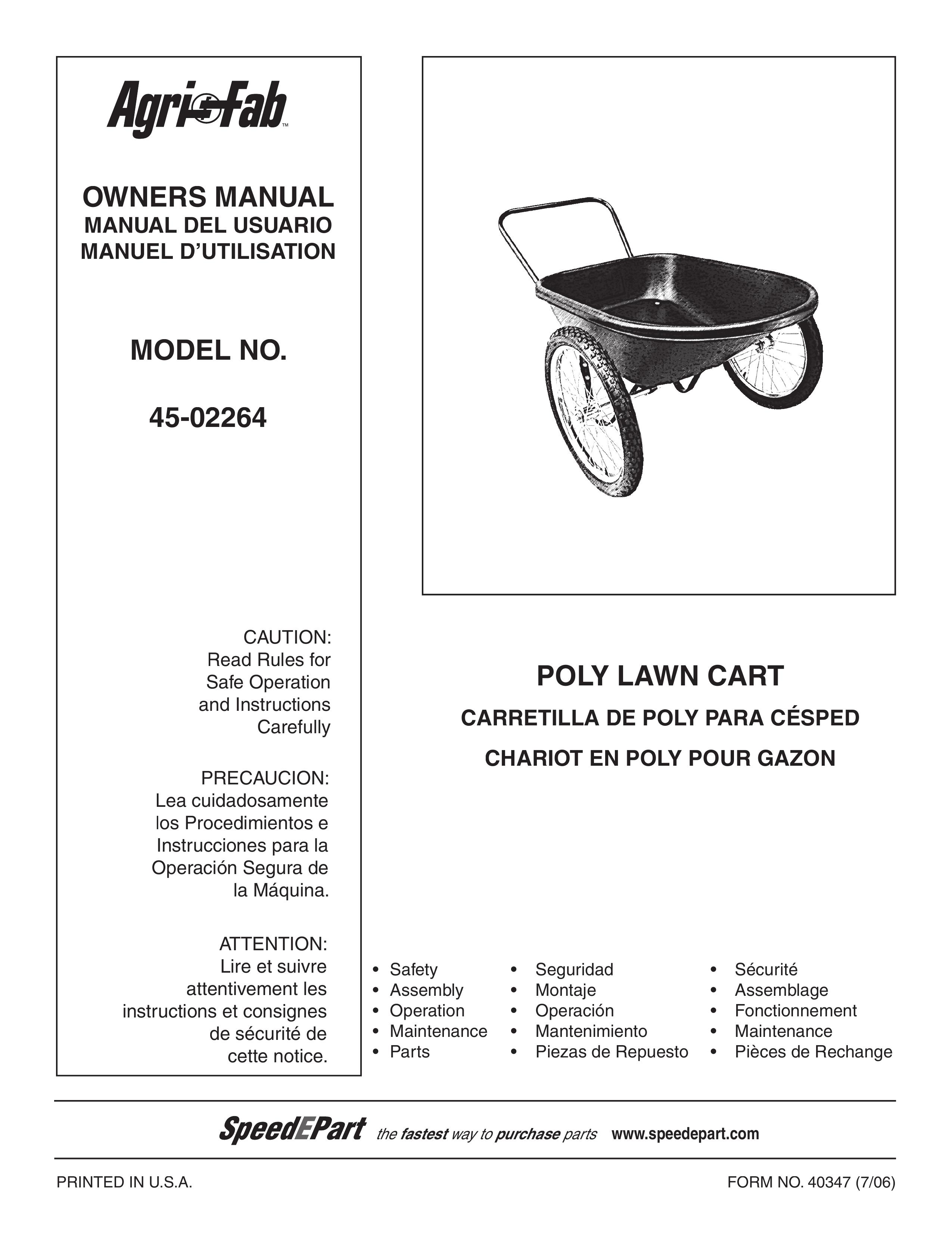 Agri-Fab 45-02264 Outdoor Cart User Manual