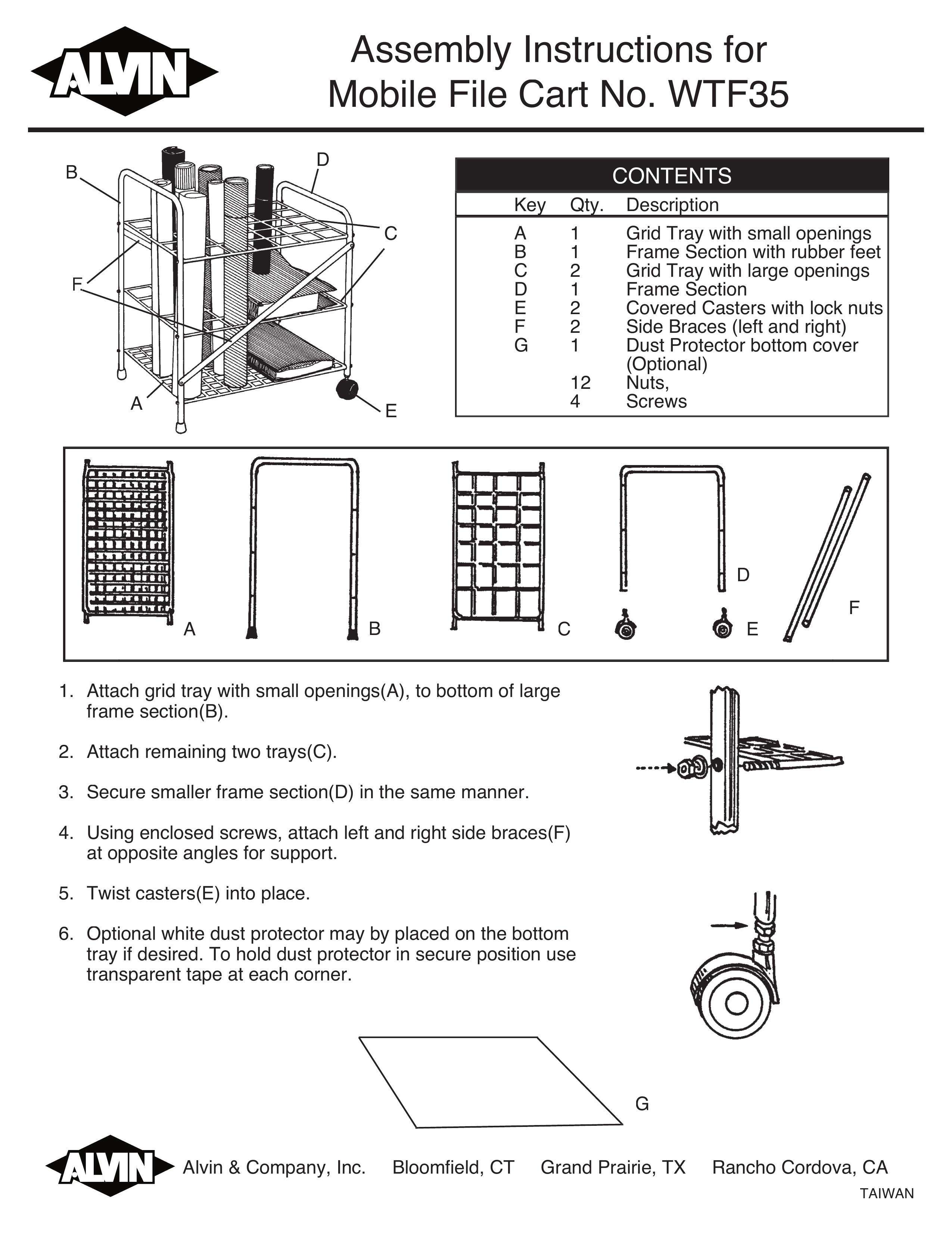 Alvin WTF35 Outdoor Cart User Manual