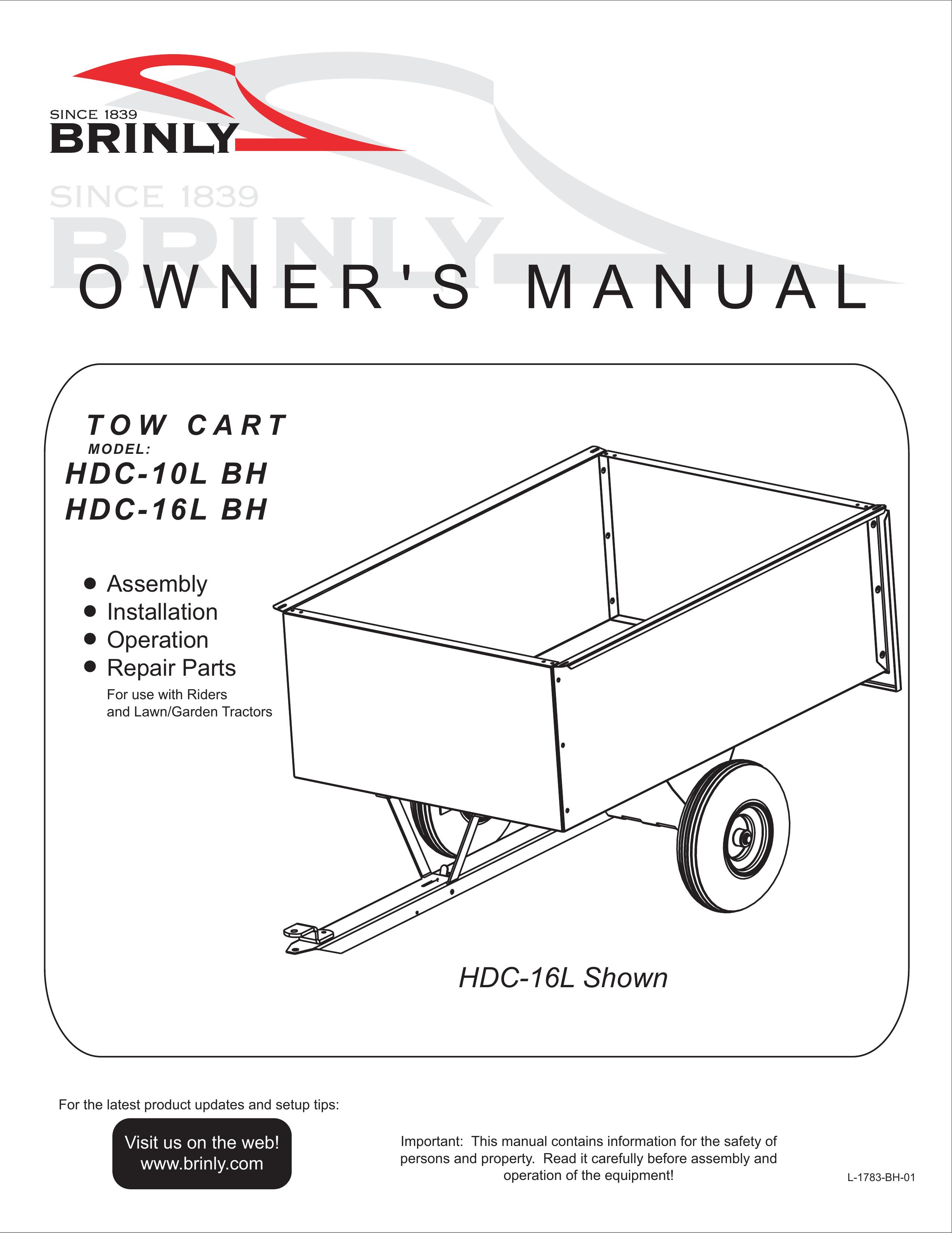 Brinly-Hardy TOW Cart Outdoor Cart User Manual