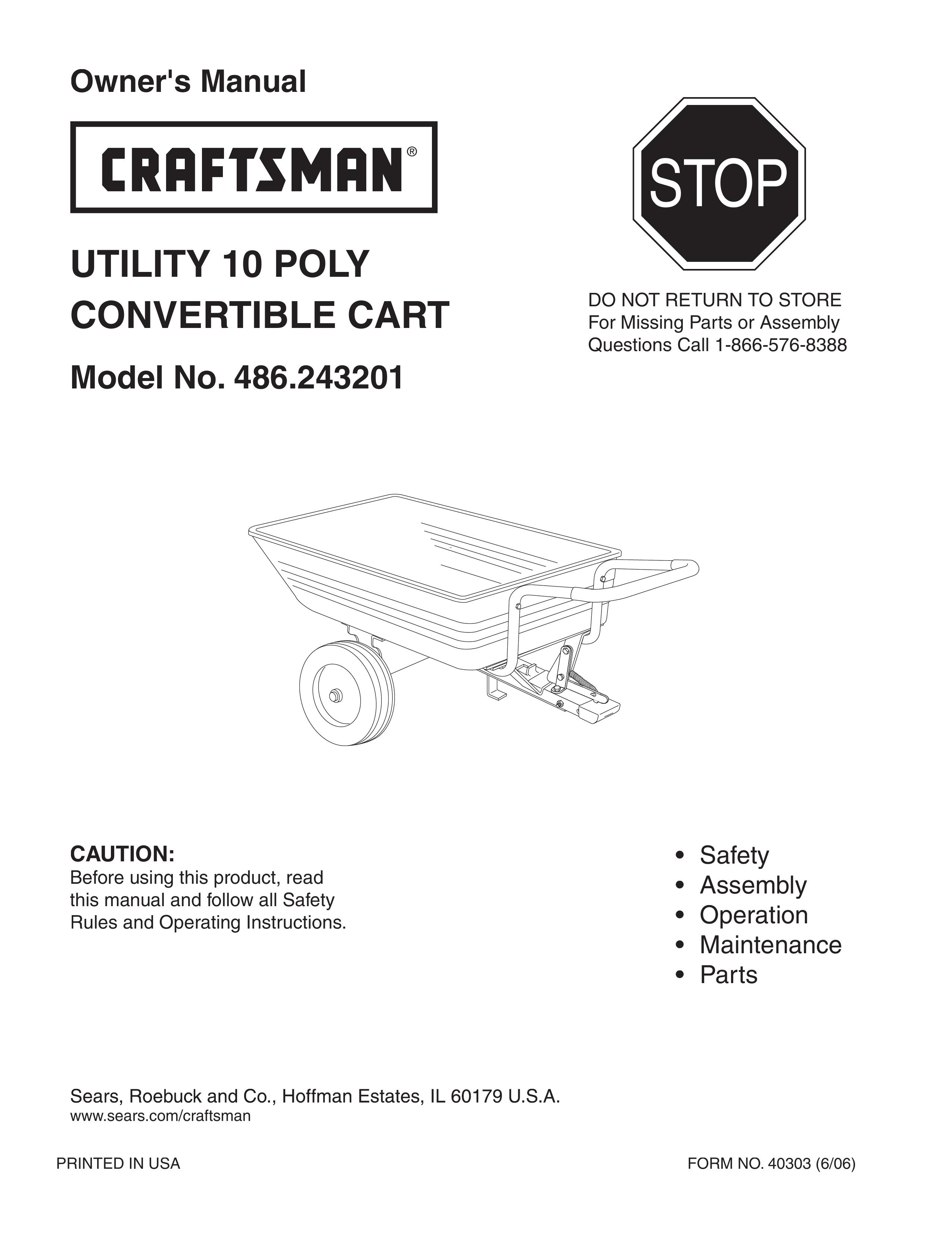 Craftsman 486.243201 Outdoor Cart User Manual