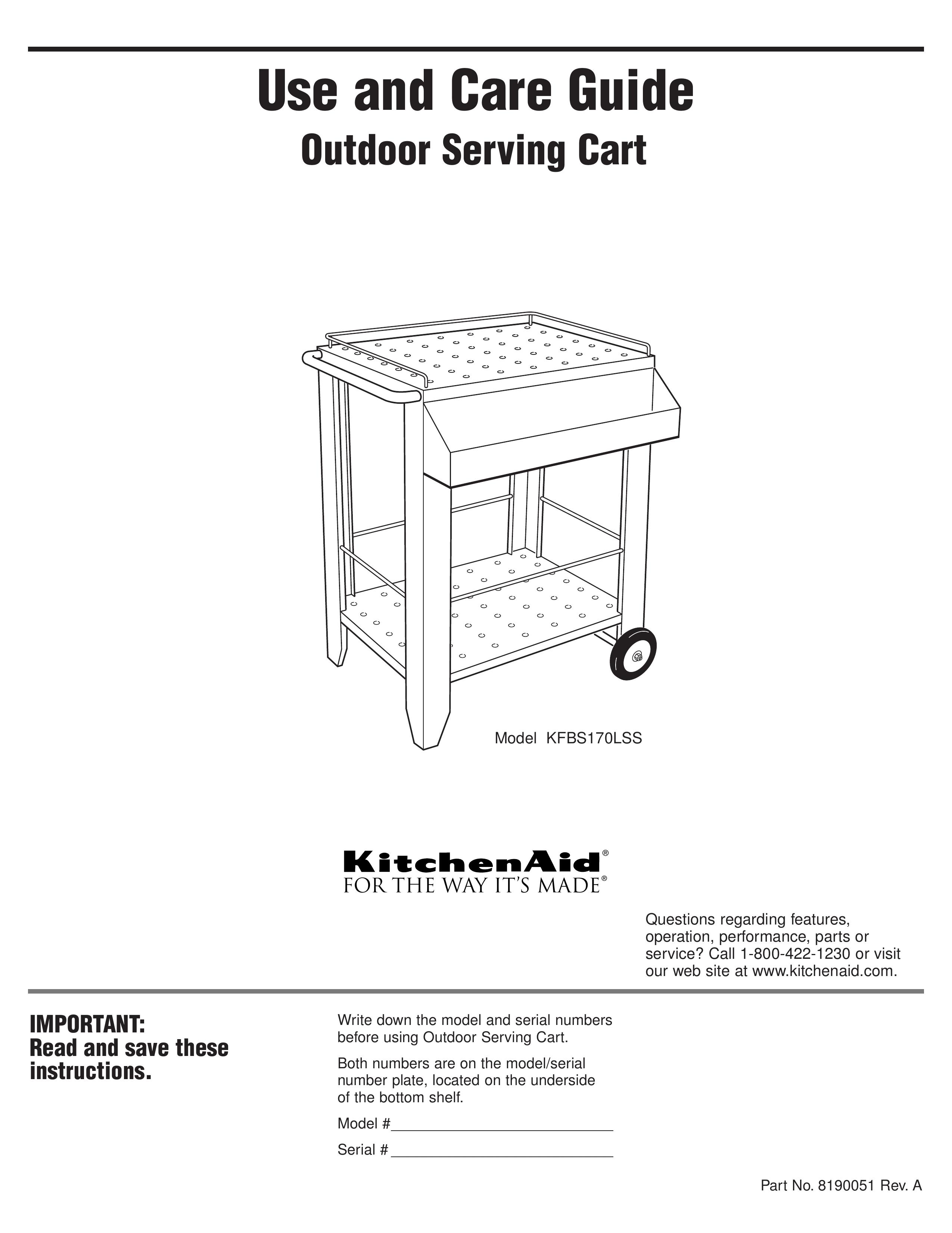 KitchenAid KFBS170LSS Outdoor Cart User Manual