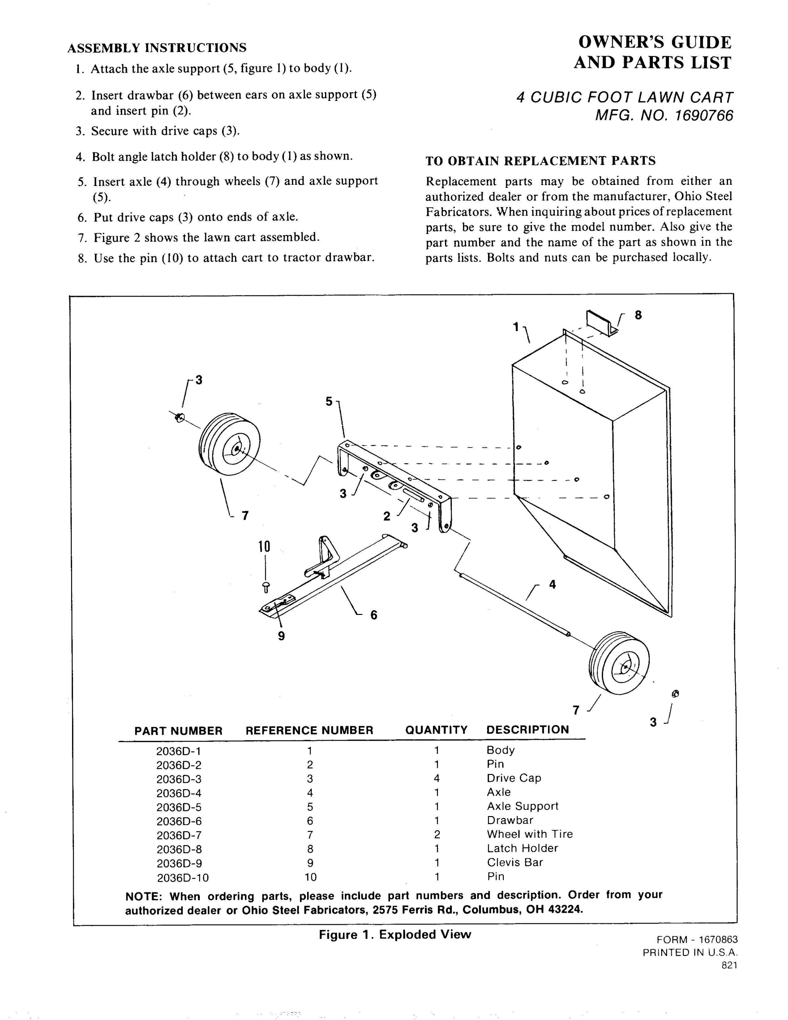 Snapper 1690766 Outdoor Cart User Manual