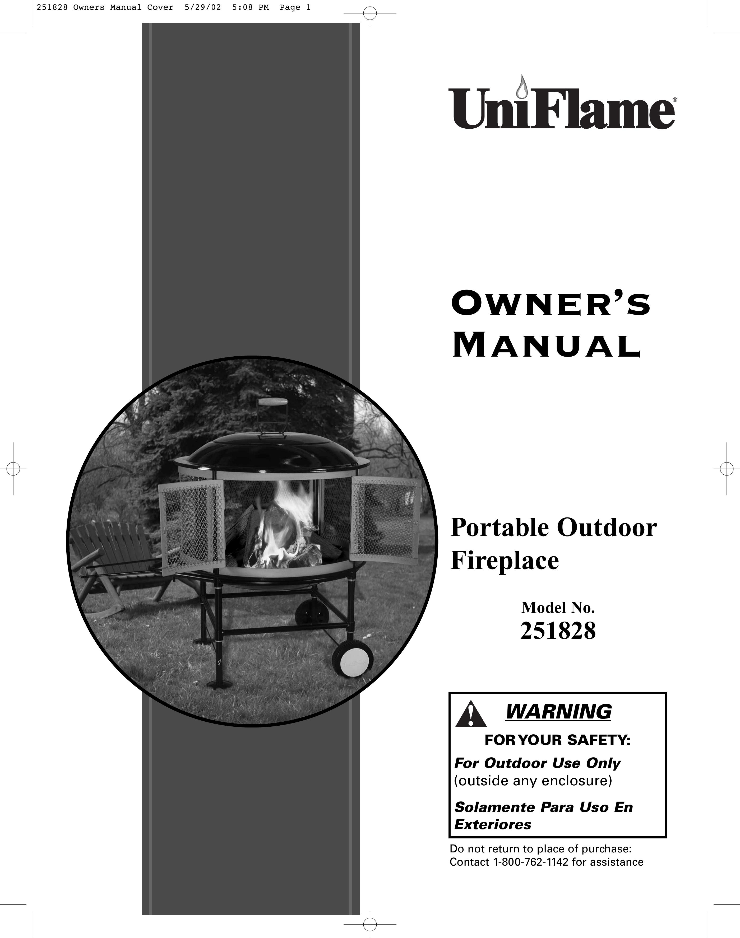 Blue Rhino 251828 Outdoor Fireplace User Manual