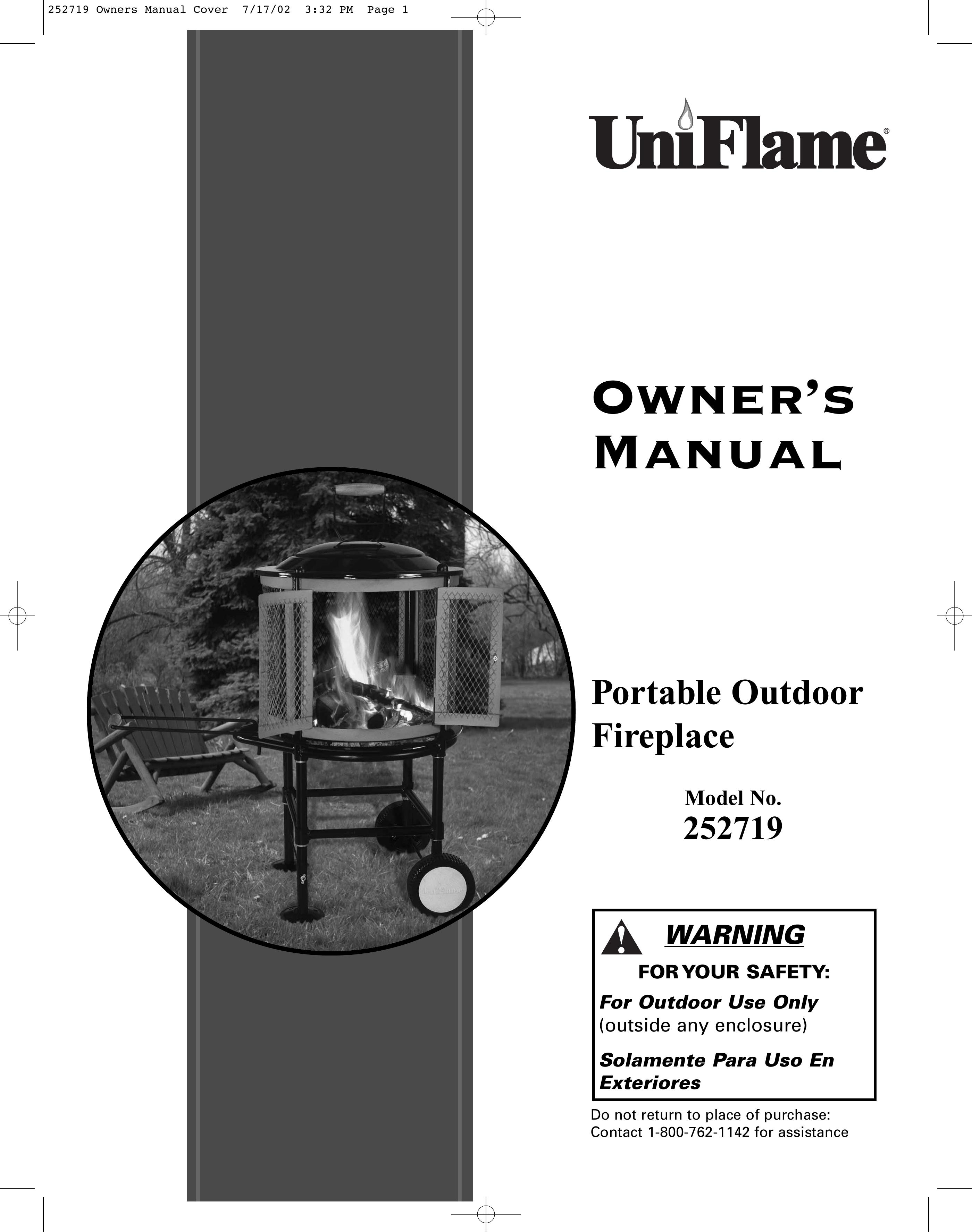 Blue Rhino 252719 Outdoor Fireplace User Manual
