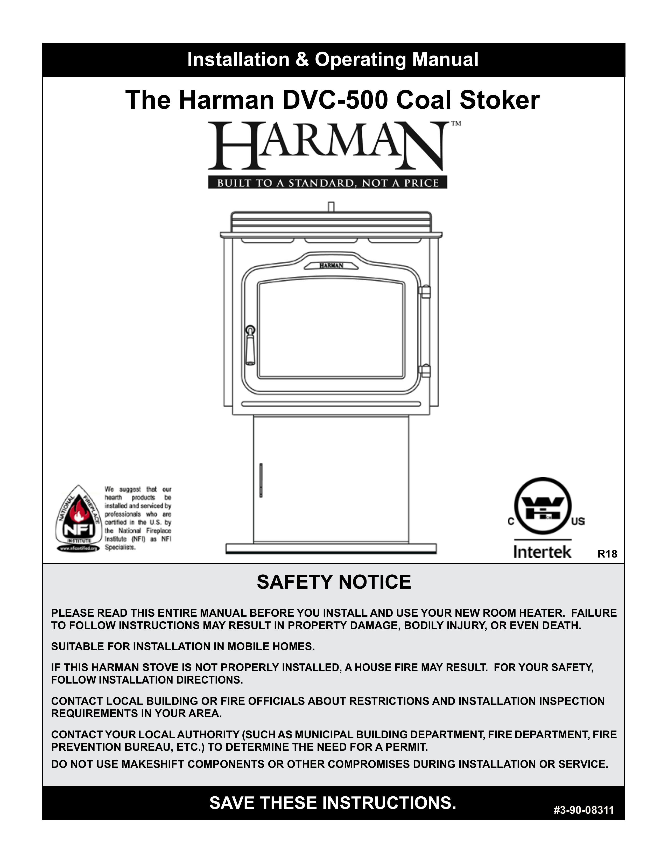 Harman Stove Company DVC-500 Outdoor Fireplace User Manual