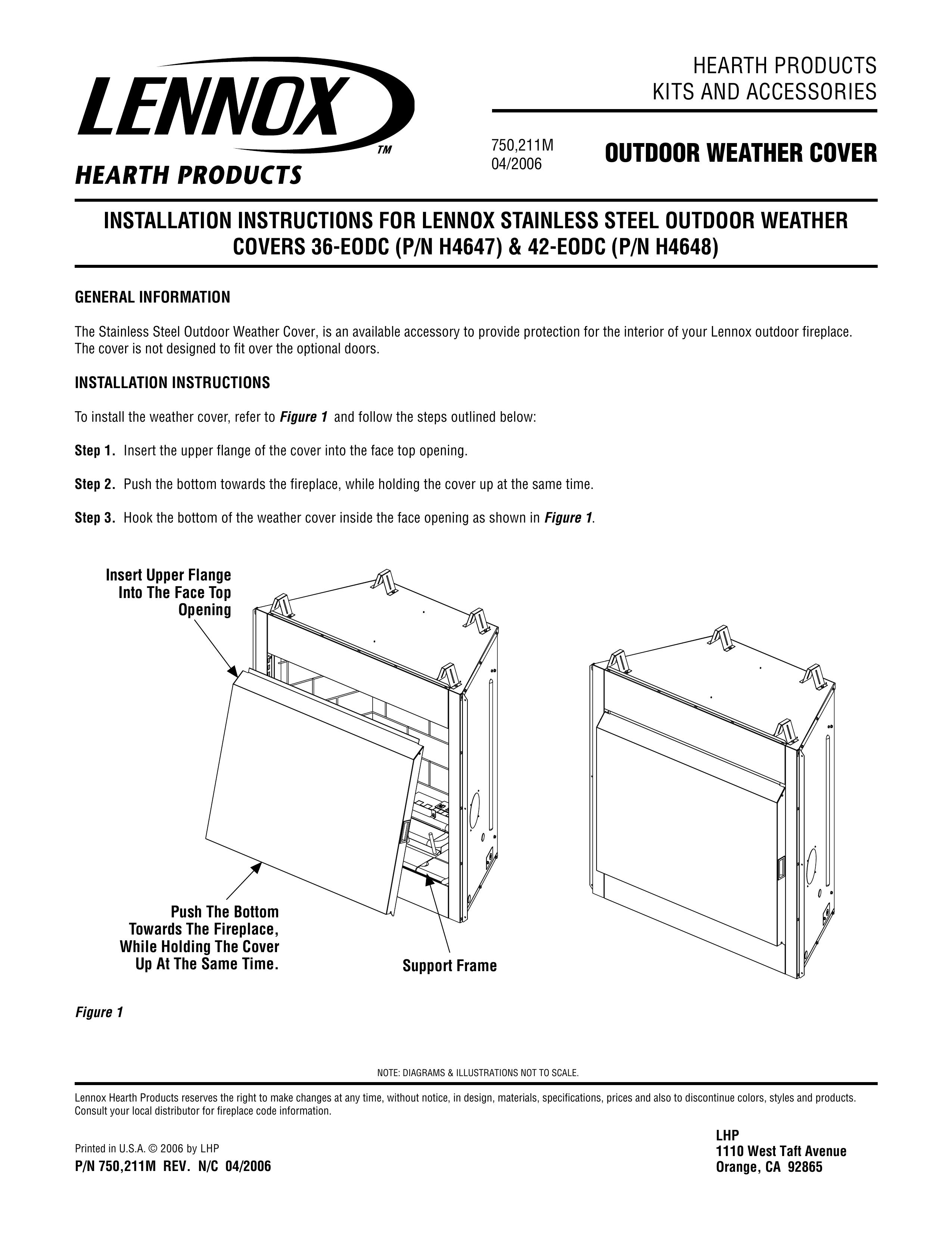 Lennox Hearth 36-EODC Outdoor Fireplace User Manual