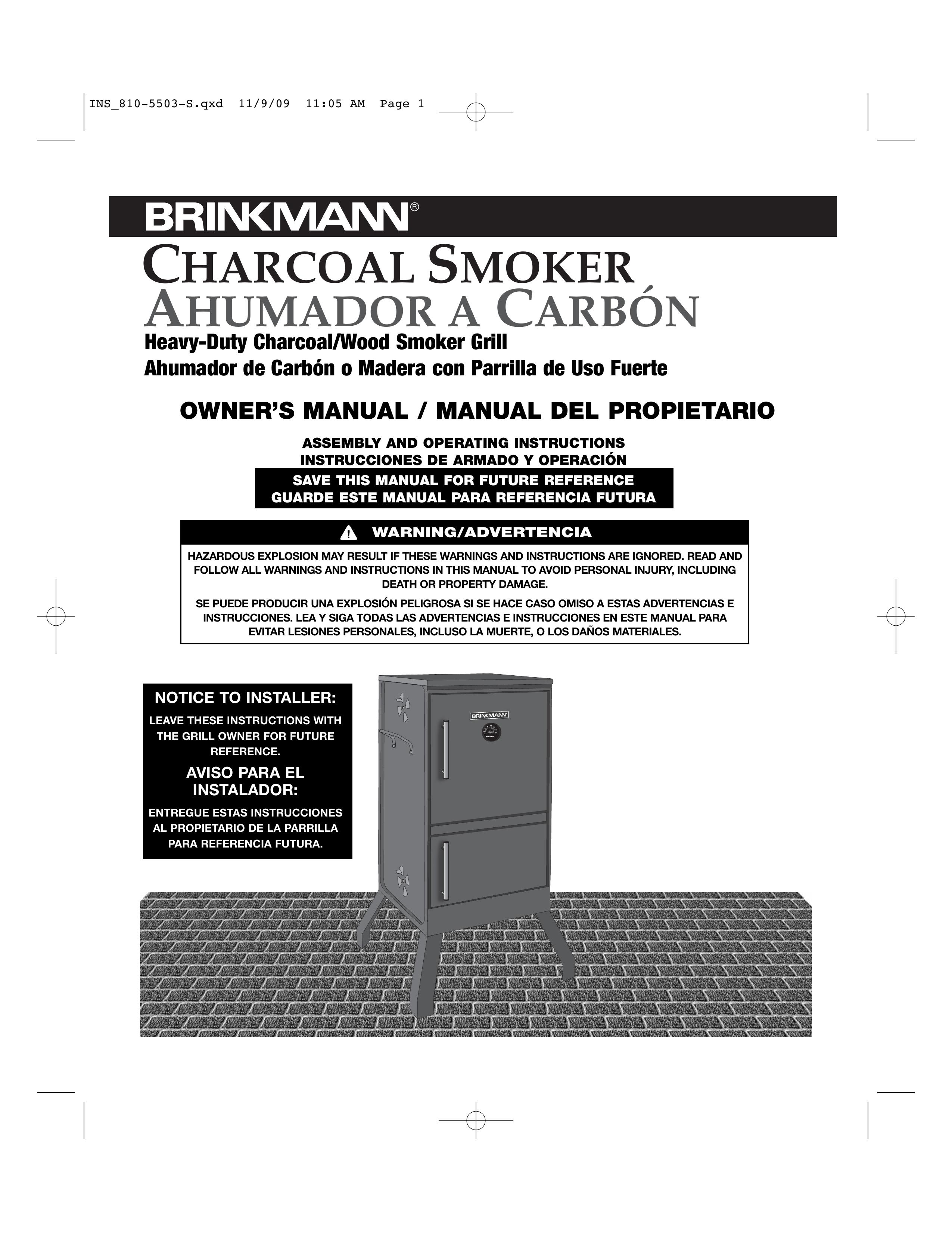 Brinkmann 810-5503-S Smoker User Manual