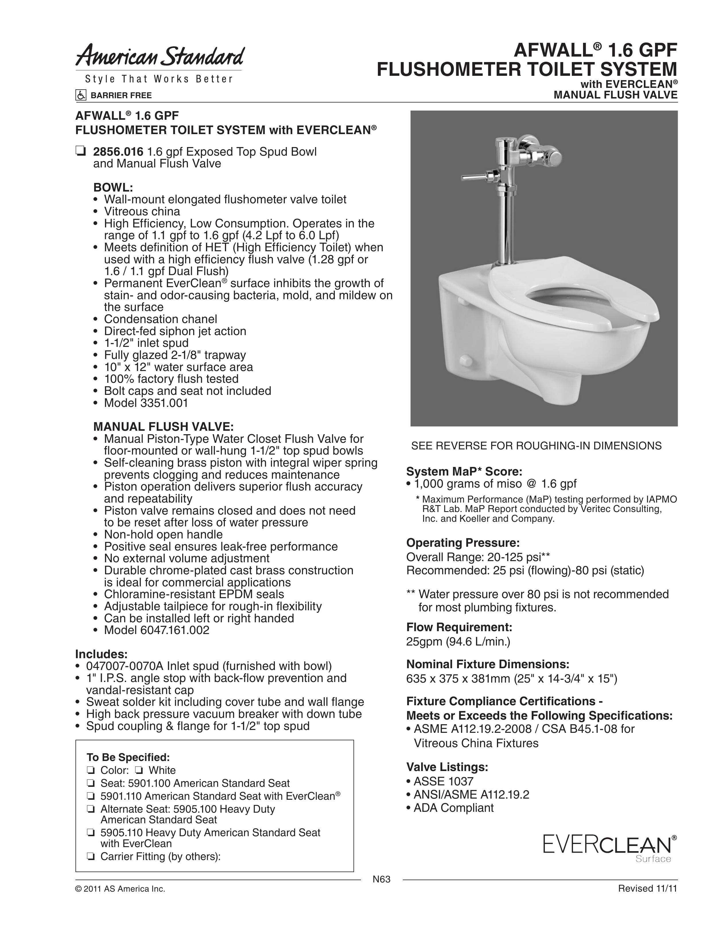American Standard 3351.001 Bathroom Aids User Manual