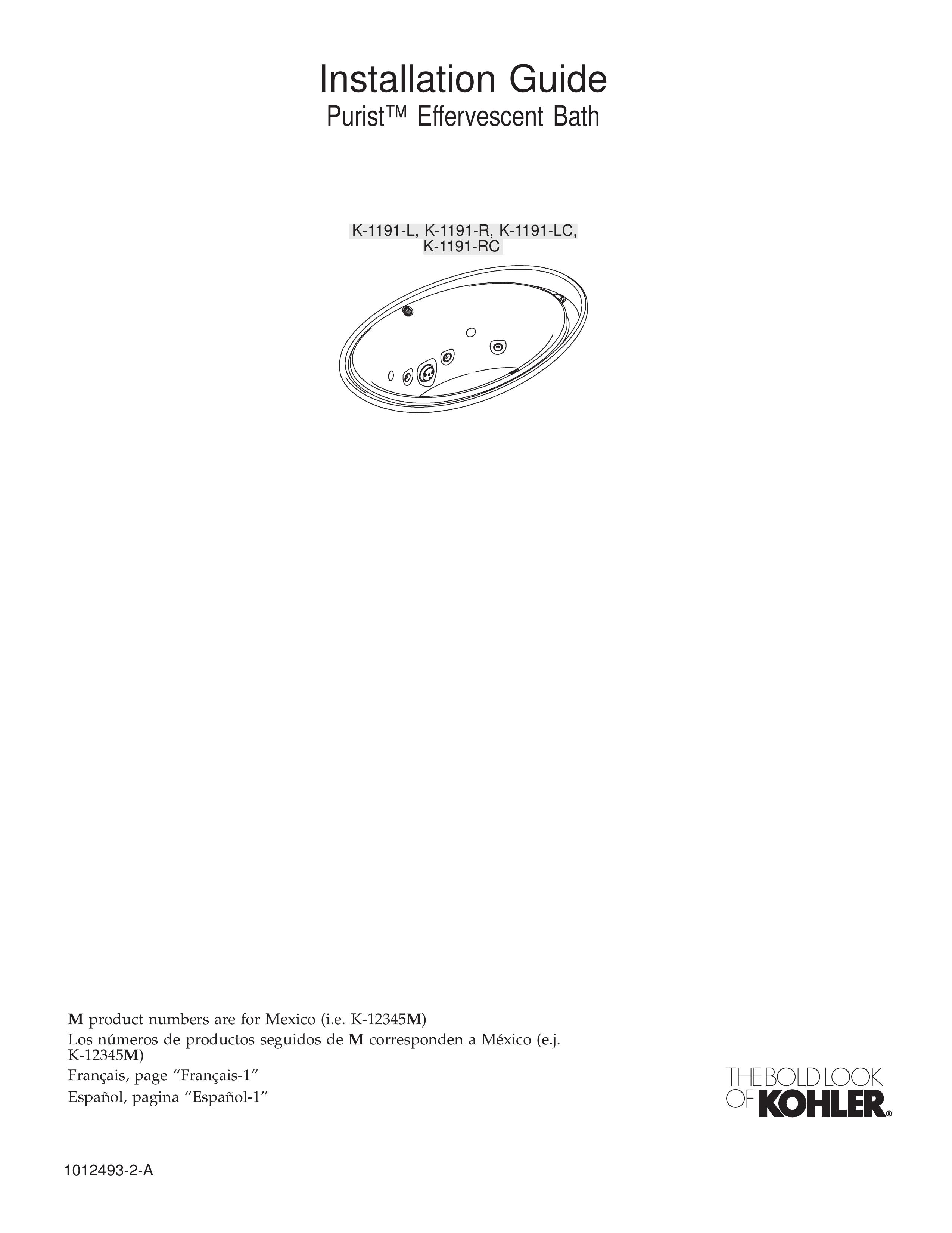 Kohler K-1191-RC Bathroom Aids User Manual