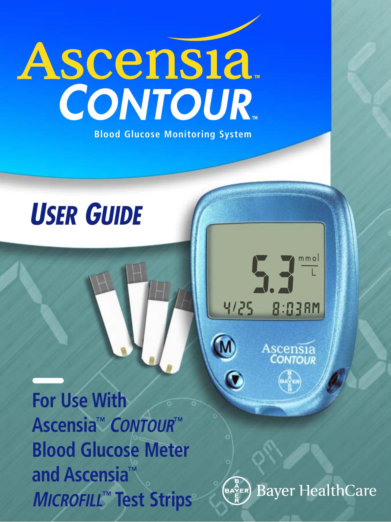 Bayer HealthCare Blood Glucose Monitoring System Blood Glucose Meter User Manual