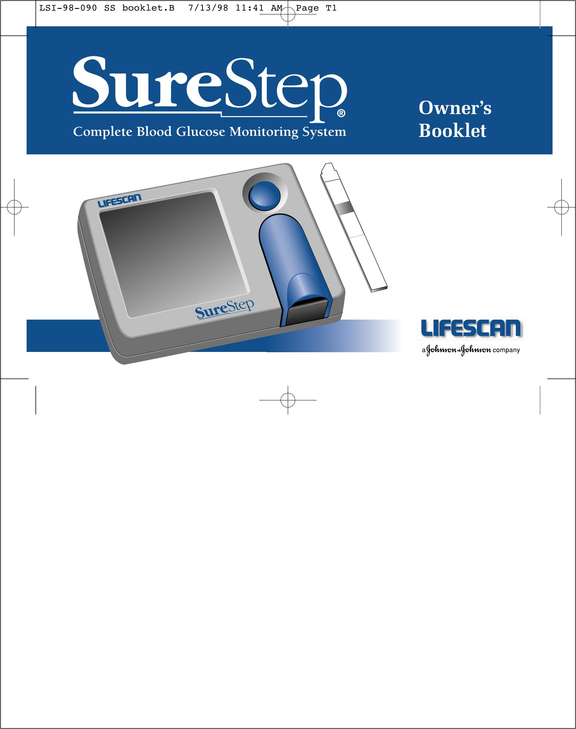 Lifescan blood glucose monitoring system Blood Glucose Meter User Manual