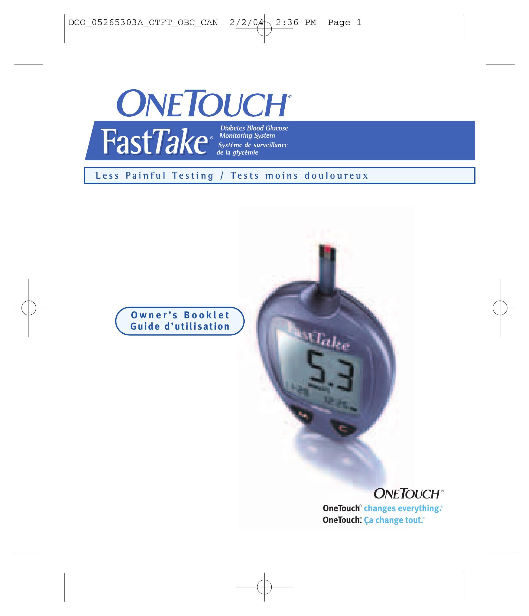 Lifescan OneTouch Blood Glucose Meter User Manual