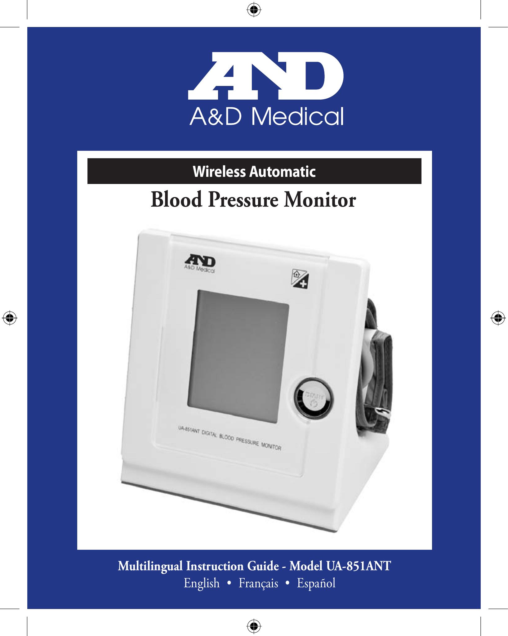 A&D UA-851ANT Blood Pressure Monitor User Manual