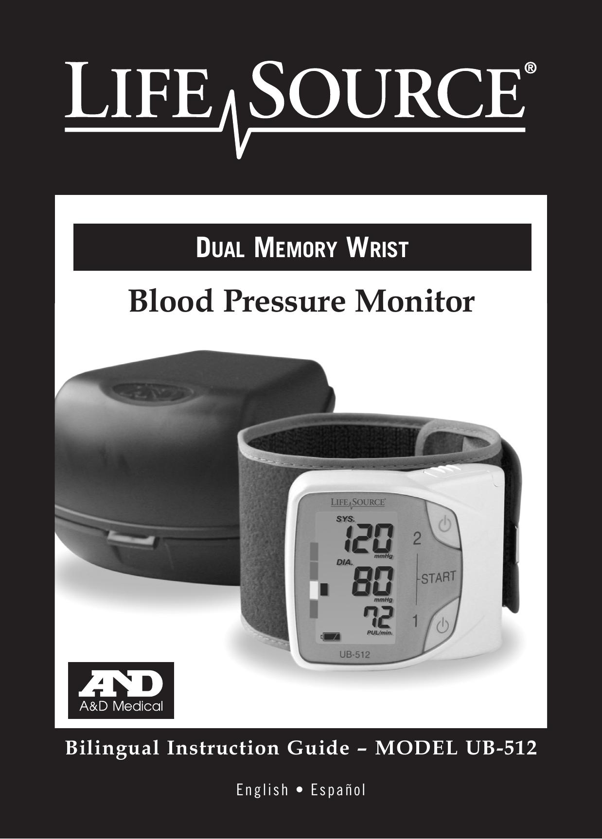 A&D UB-512 Blood Pressure Monitor User Manual