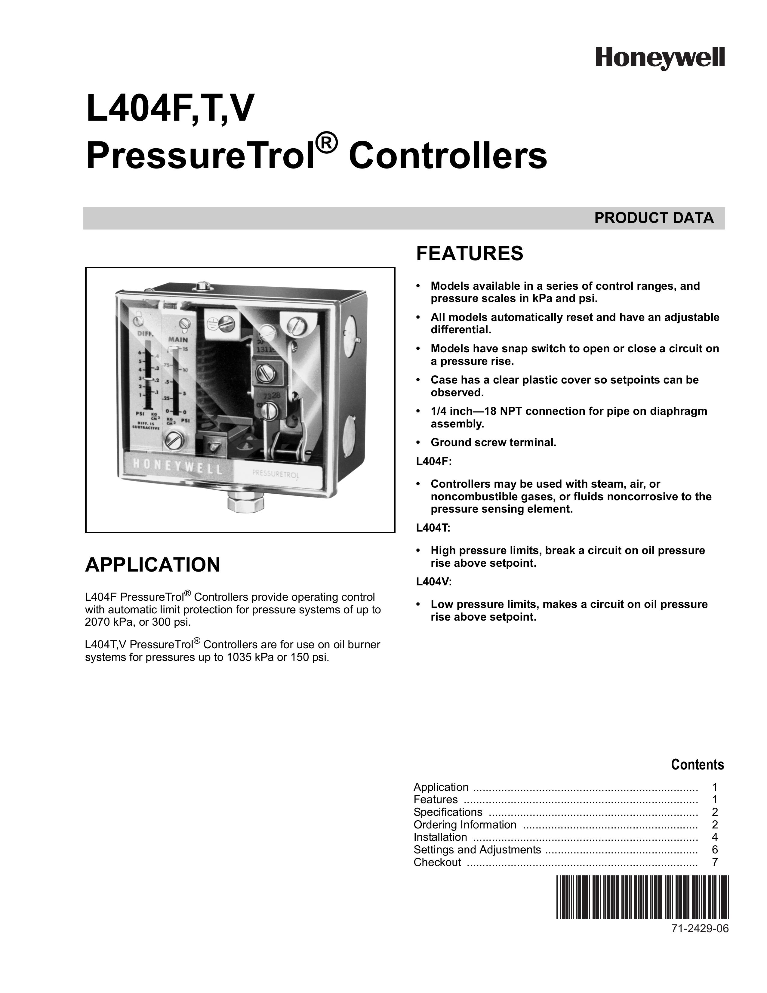 Honeywell L404F Blood Pressure Monitor User Manual