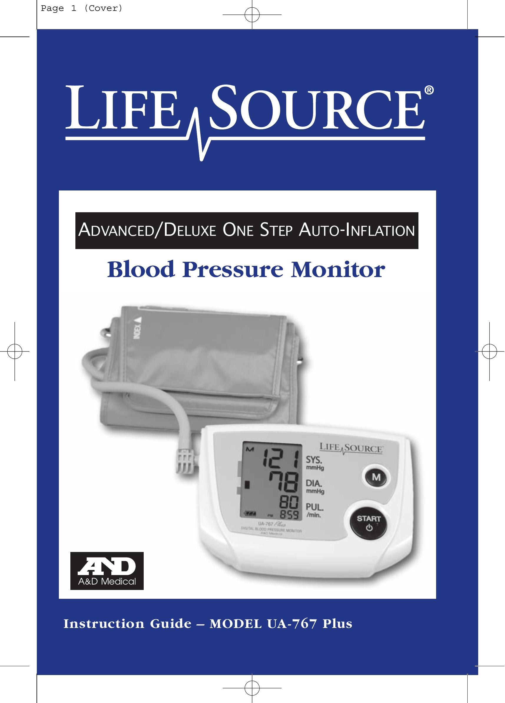 LifeSource UA-767 Plus Blood Pressure Monitor User Manual