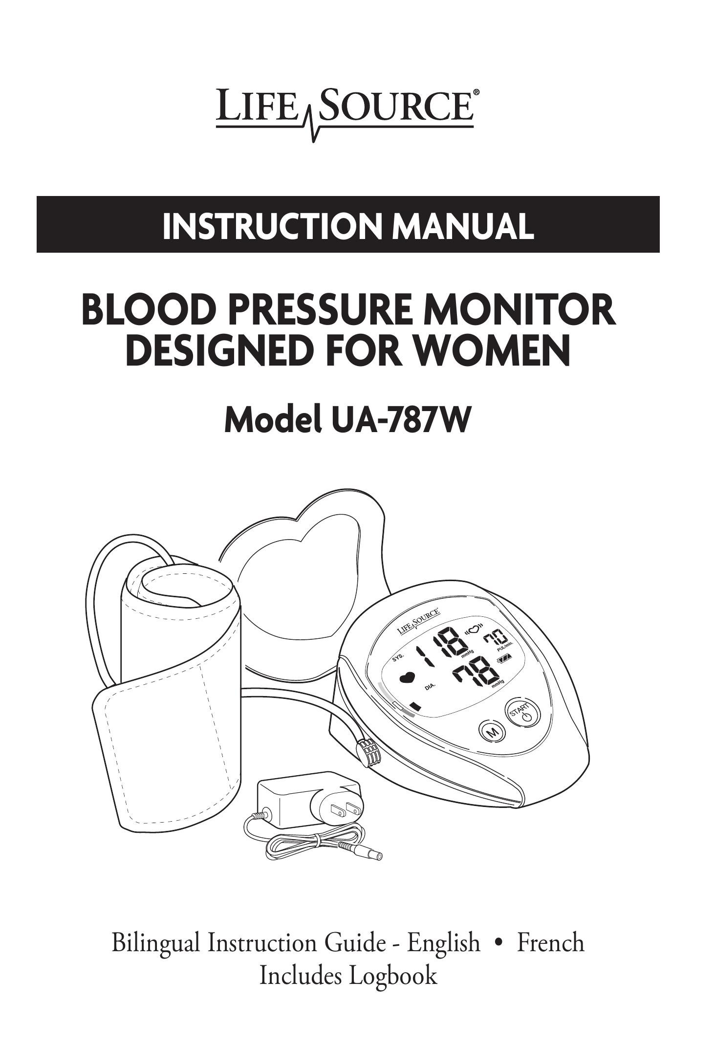 LifeSource UA-787W Blood Pressure Monitor User Manual