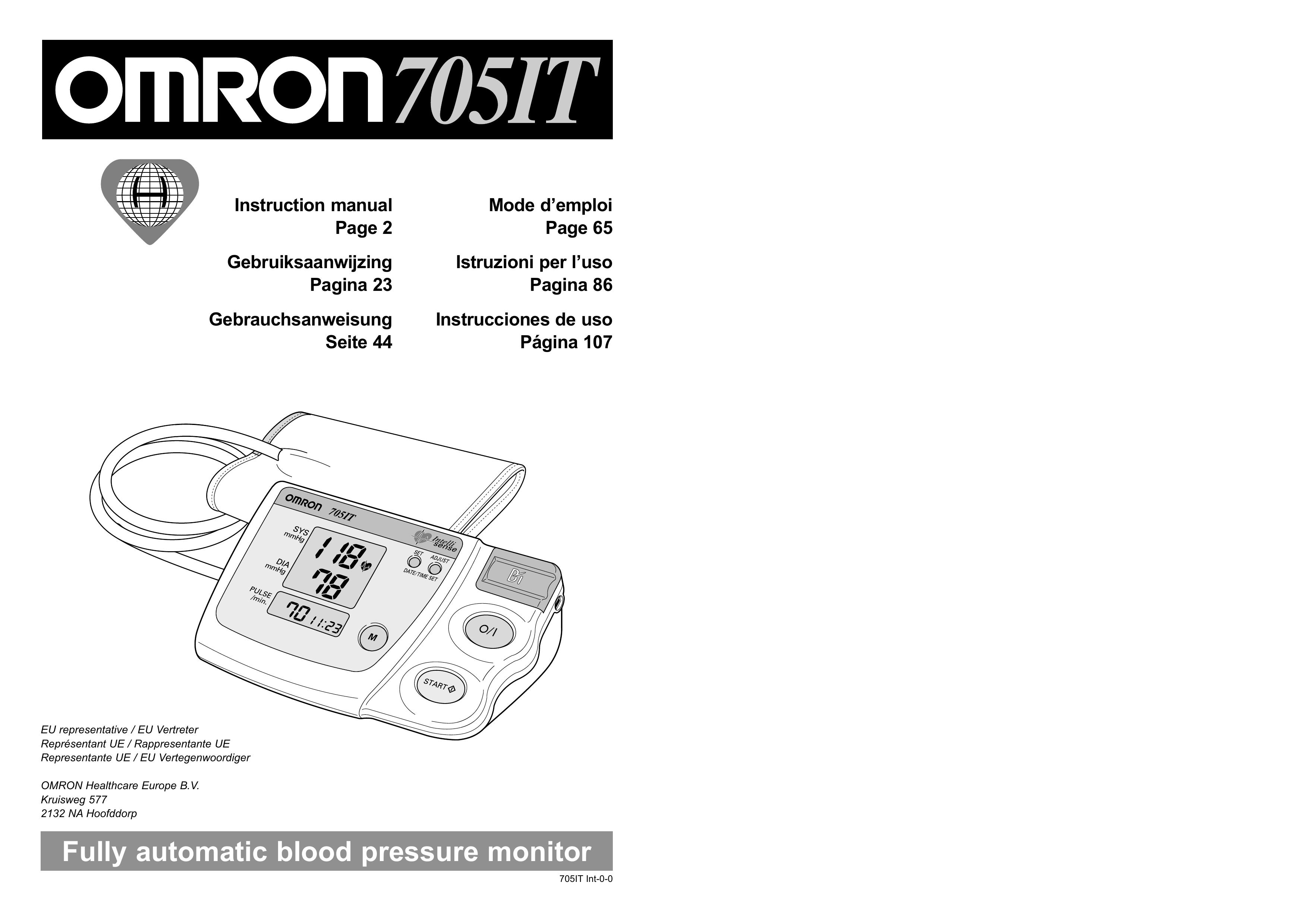 Omron 705IT Blood Pressure Monitor User Manual