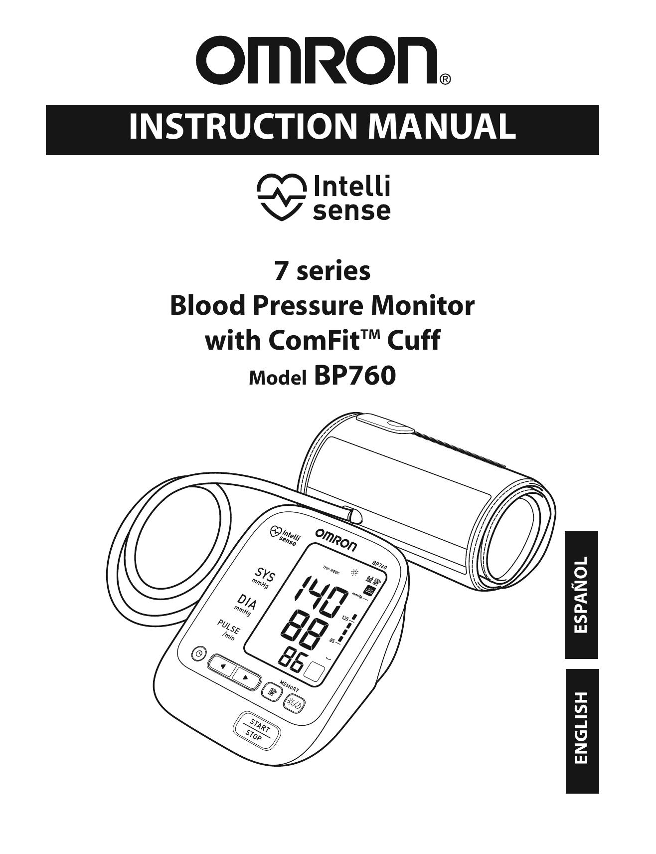 Omron BP760 Blood Pressure Monitor User Manual