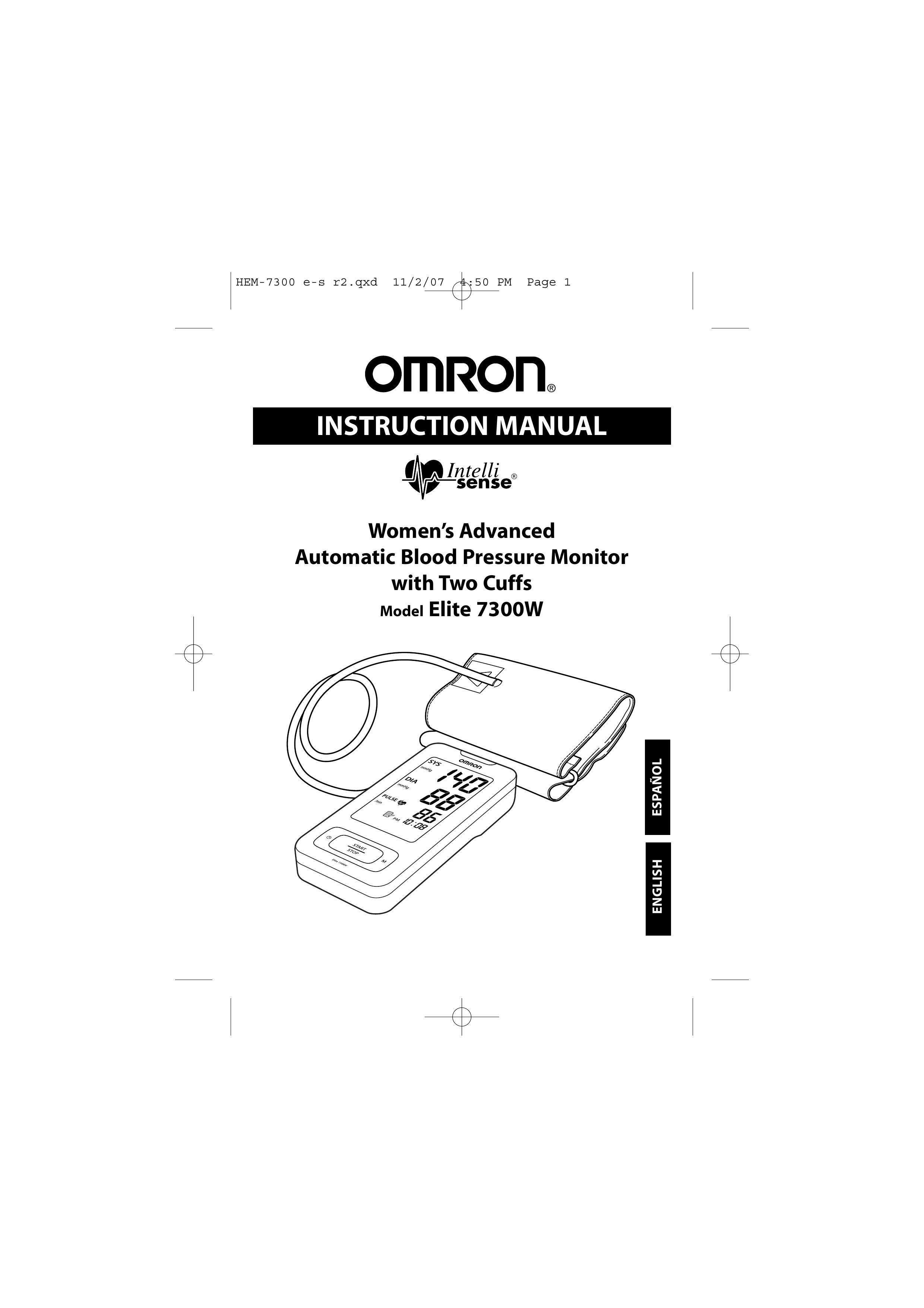 Omron Healthcare 7300W Blood Pressure Monitor User Manual