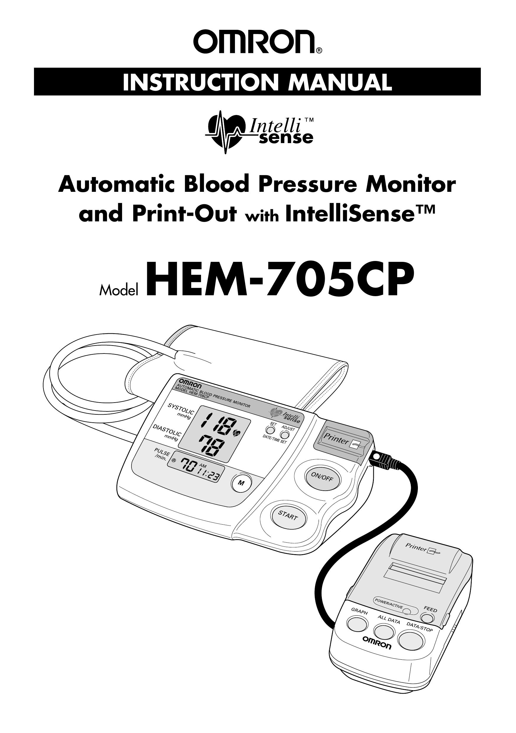 Omron Healthcare HEM-705CP Blood Pressure Monitor User Manual