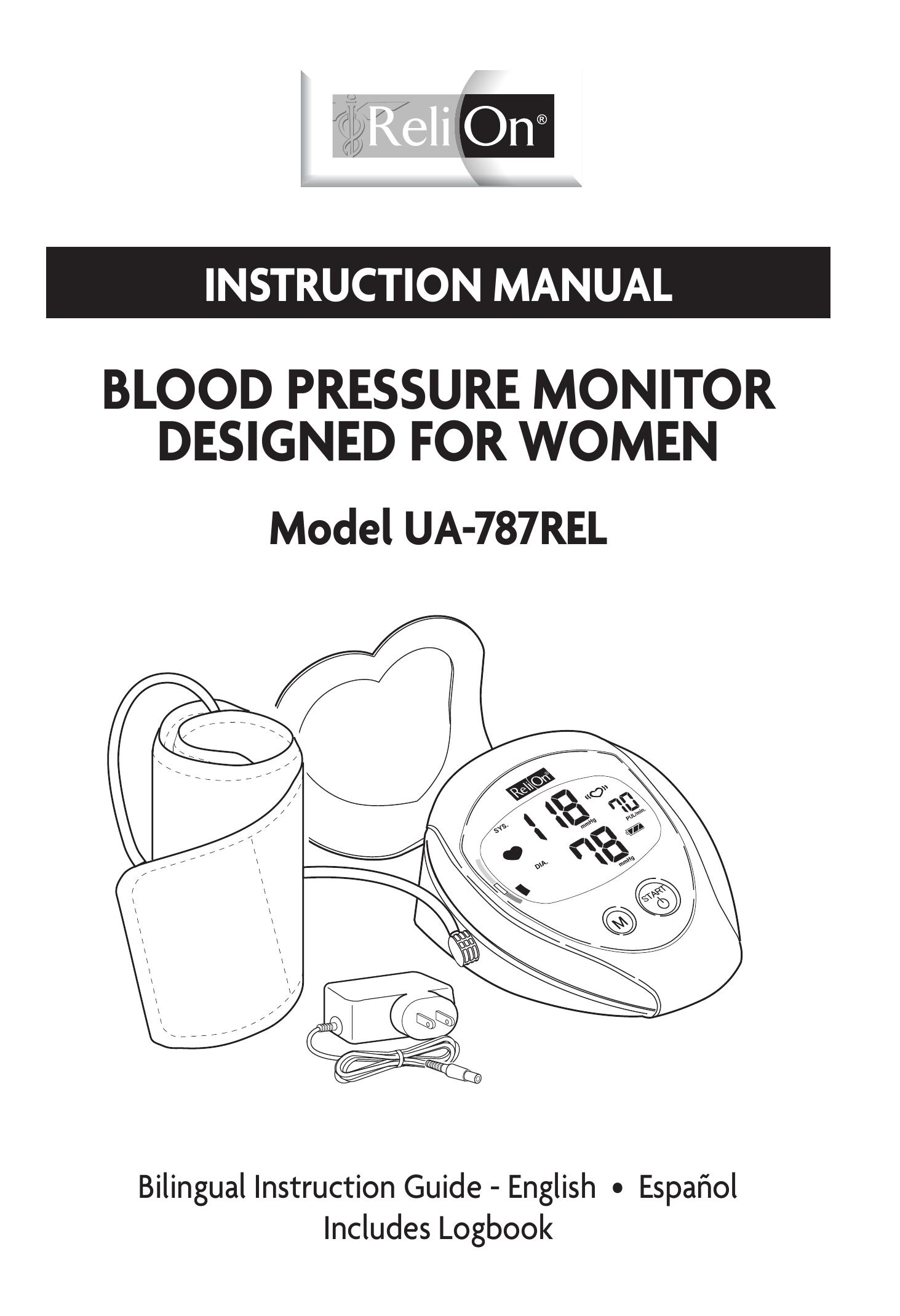ReliOn UA-787REL Blood Pressure Monitor User Manual