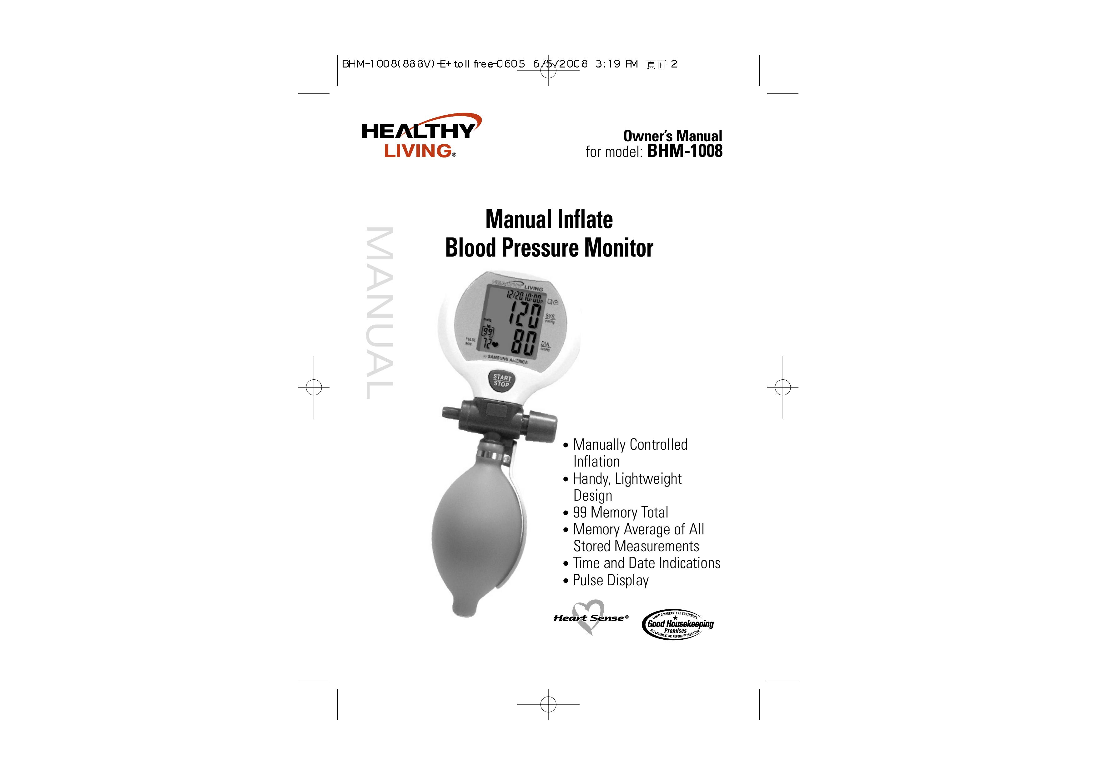 Samsung BHM-1008 Blood Pressure Monitor User Manual