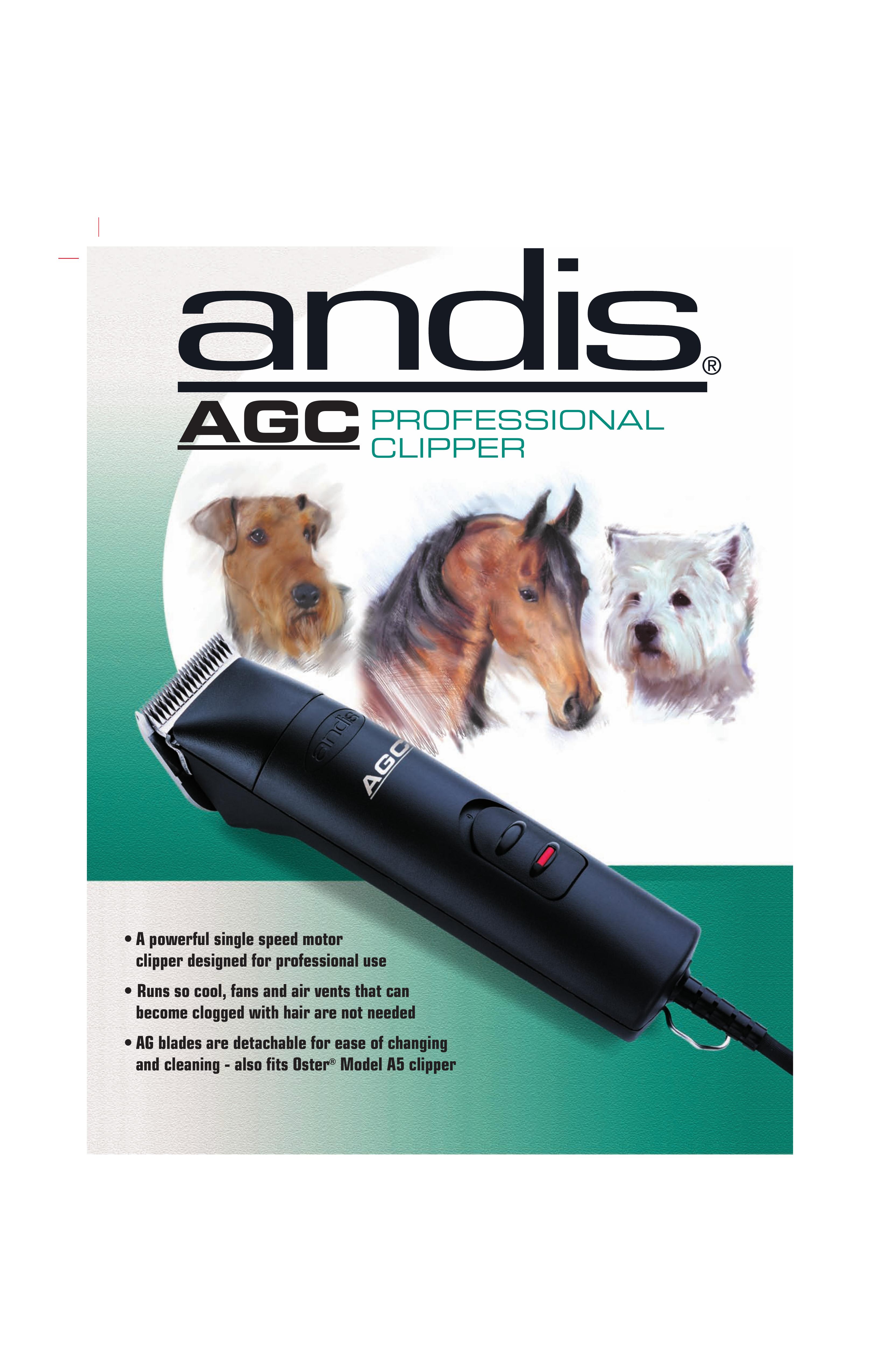 Andis Company AGC Electric Shaver User Manual