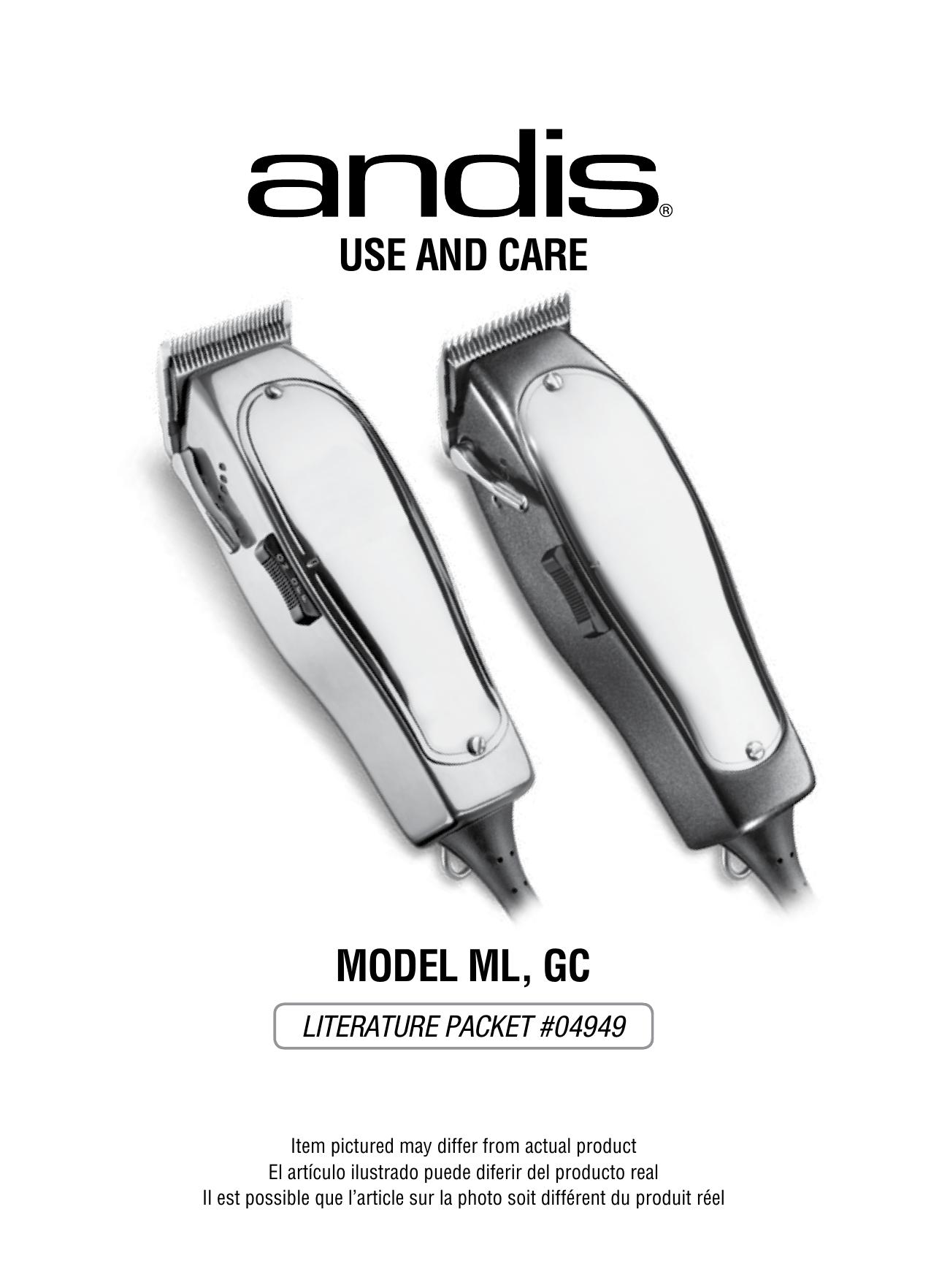 Andis Company GC Electric Shaver User Manual