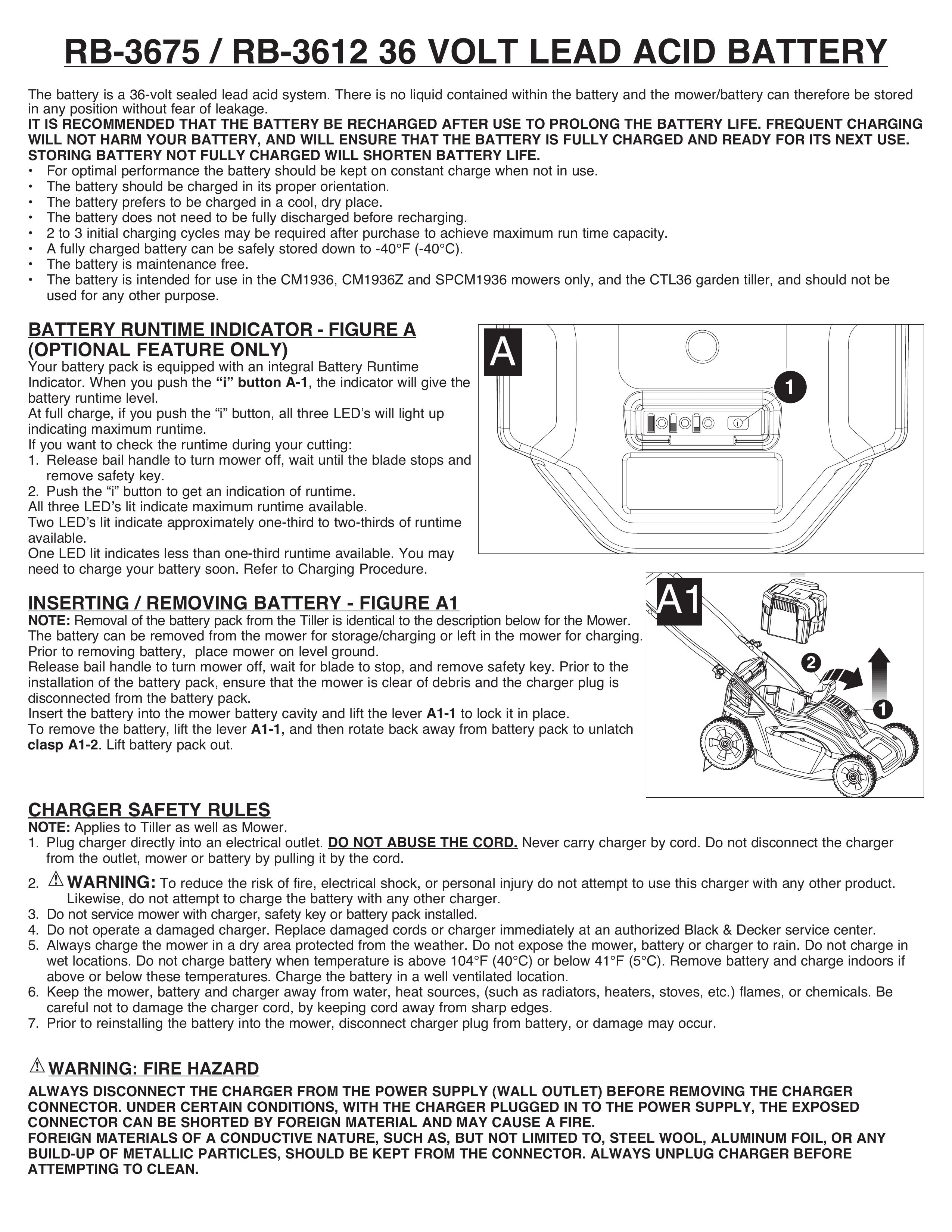Black & Decker RB-3612 Electric Shaver User Manual