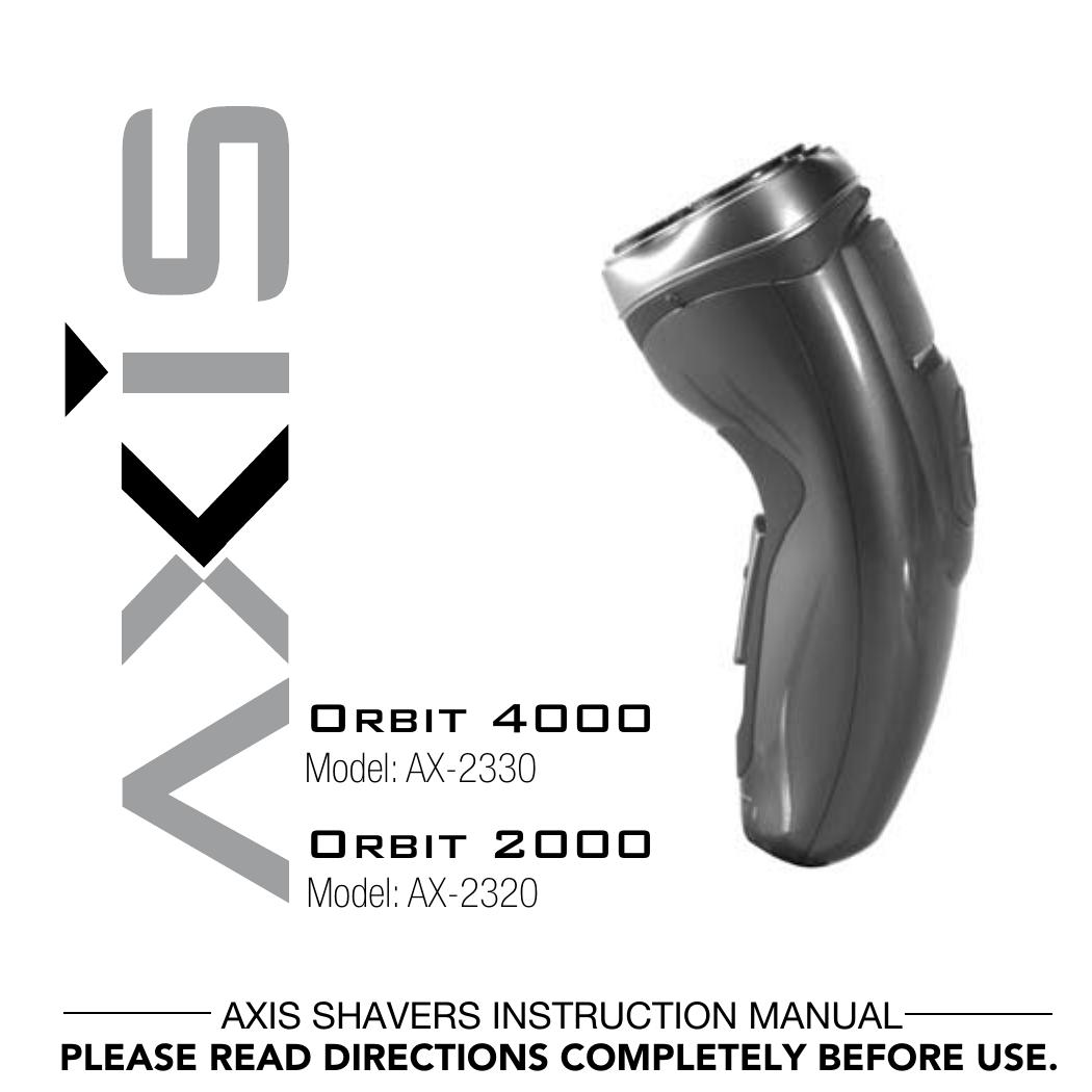 Bodyline Products International AX-2320 Electric Shaver User Manual