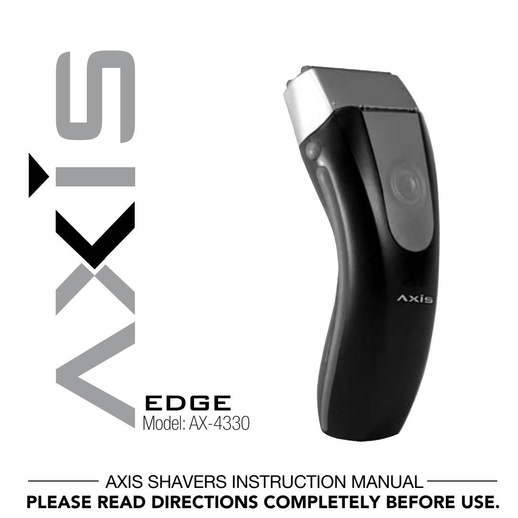 Bodyline Products International AX-4330 Electric Shaver User Manual