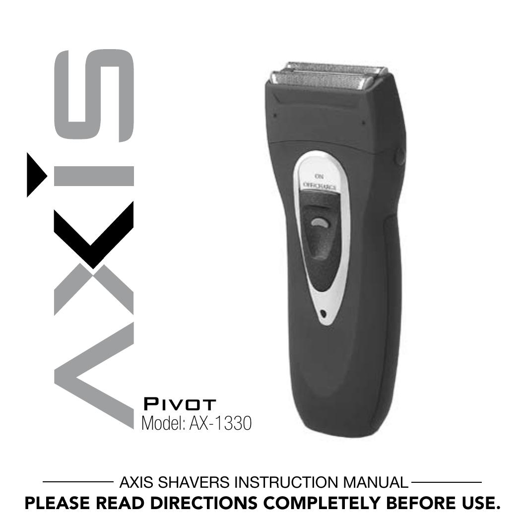 Bodyline Products International AX1330 Electric Shaver User Manual