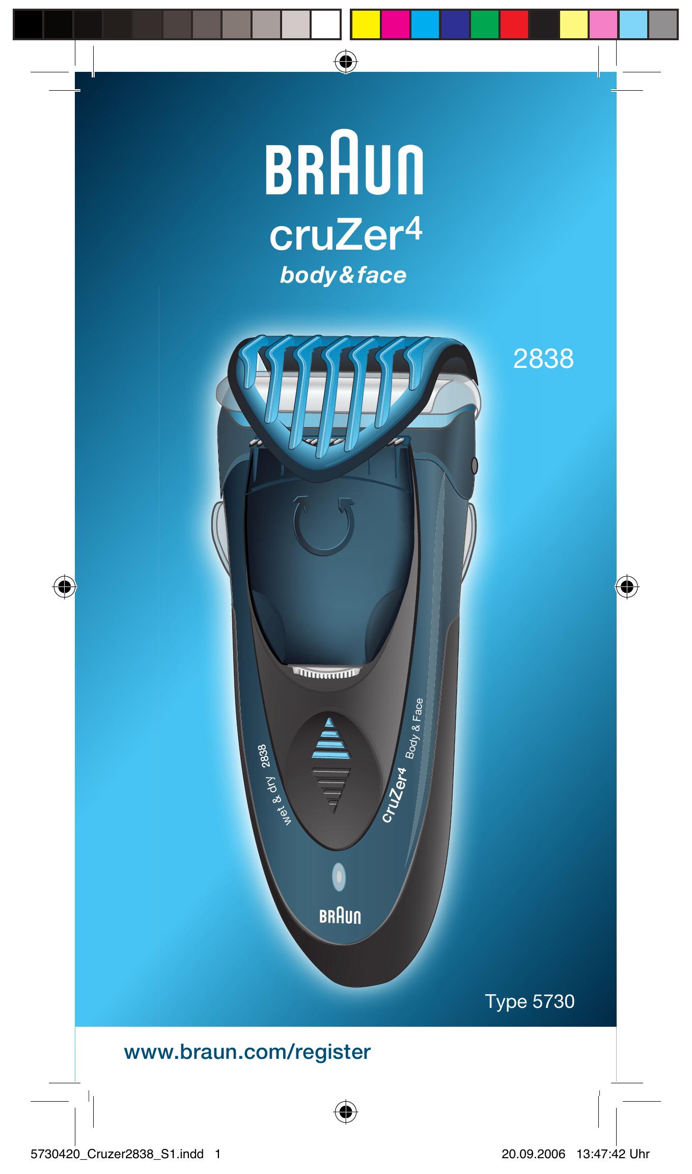 Braun 2838 Electric Shaver User Manual