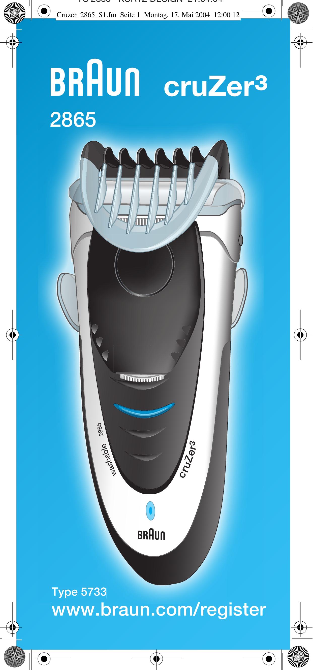 Braun 2865 Electric Shaver User Manual