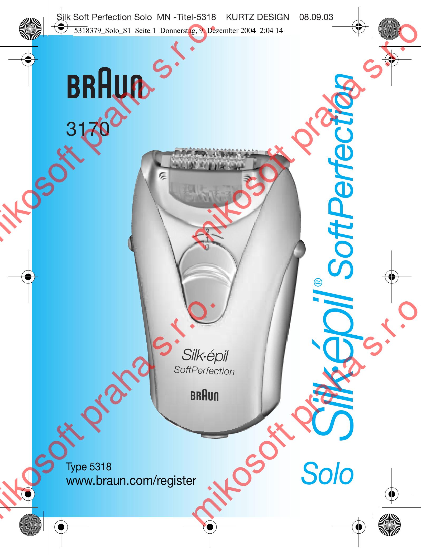 Braun 3170 Electric Shaver User Manual