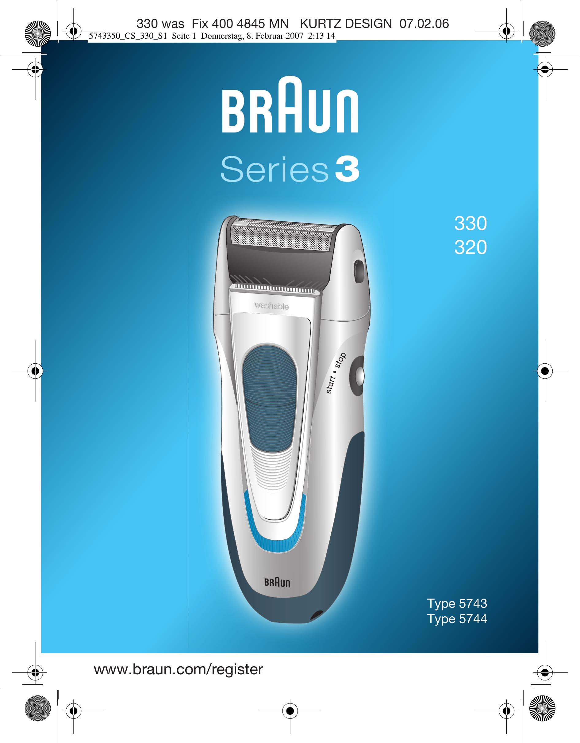 Braun 330 Electric Shaver User Manual