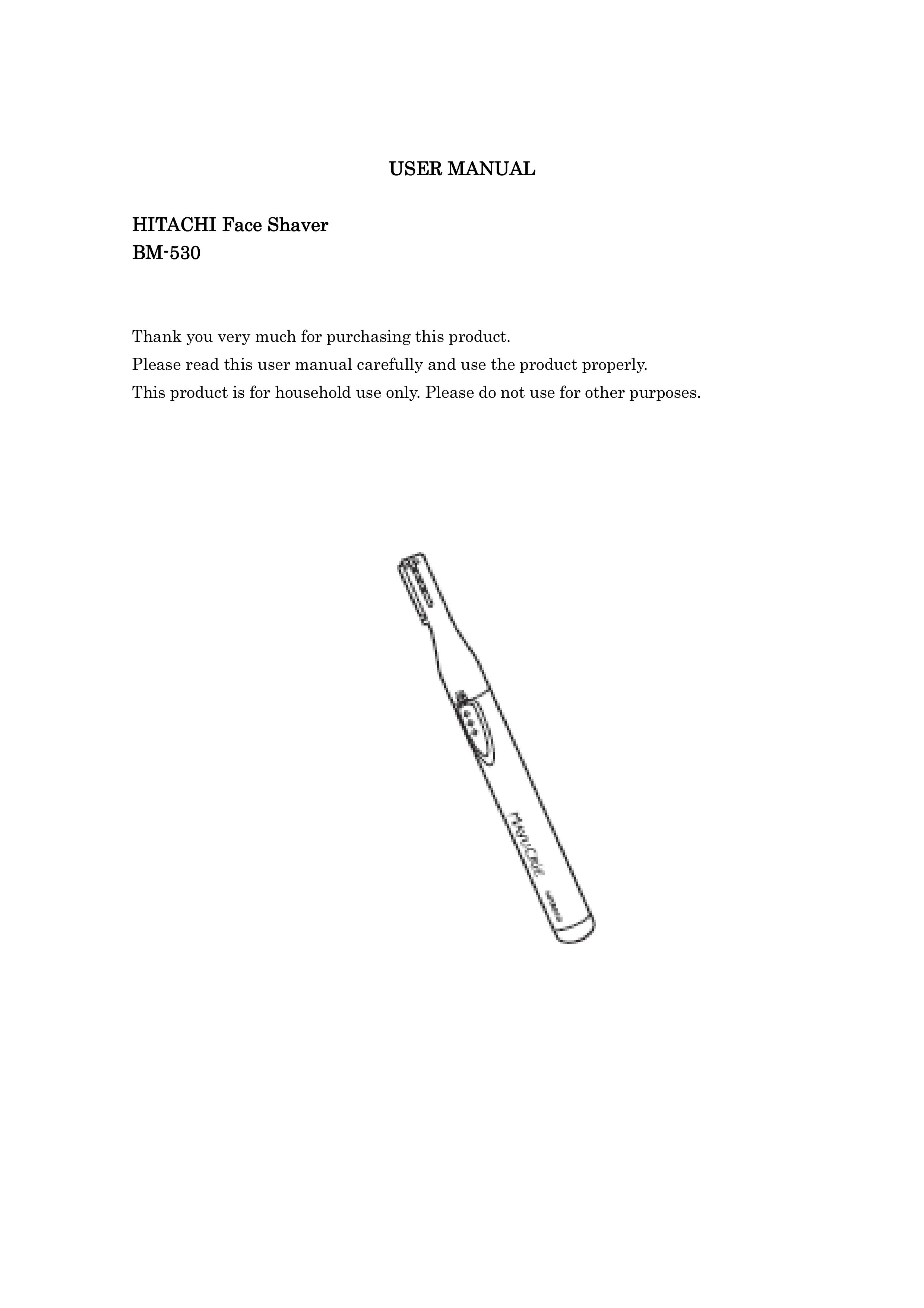 Hitachi BM-530 Electric Shaver User Manual