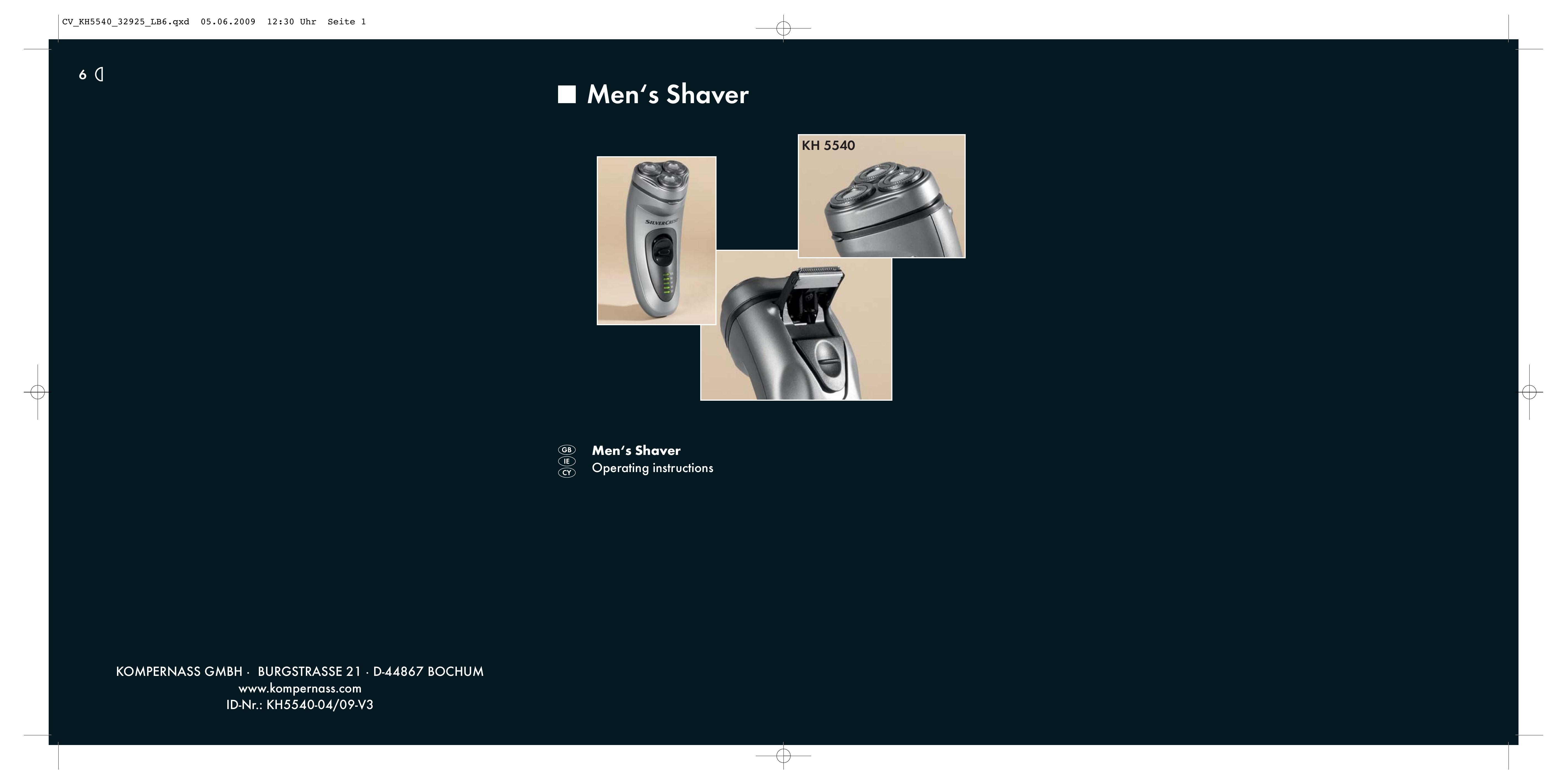 Kompernass KH 5540 Electric Shaver User Manual