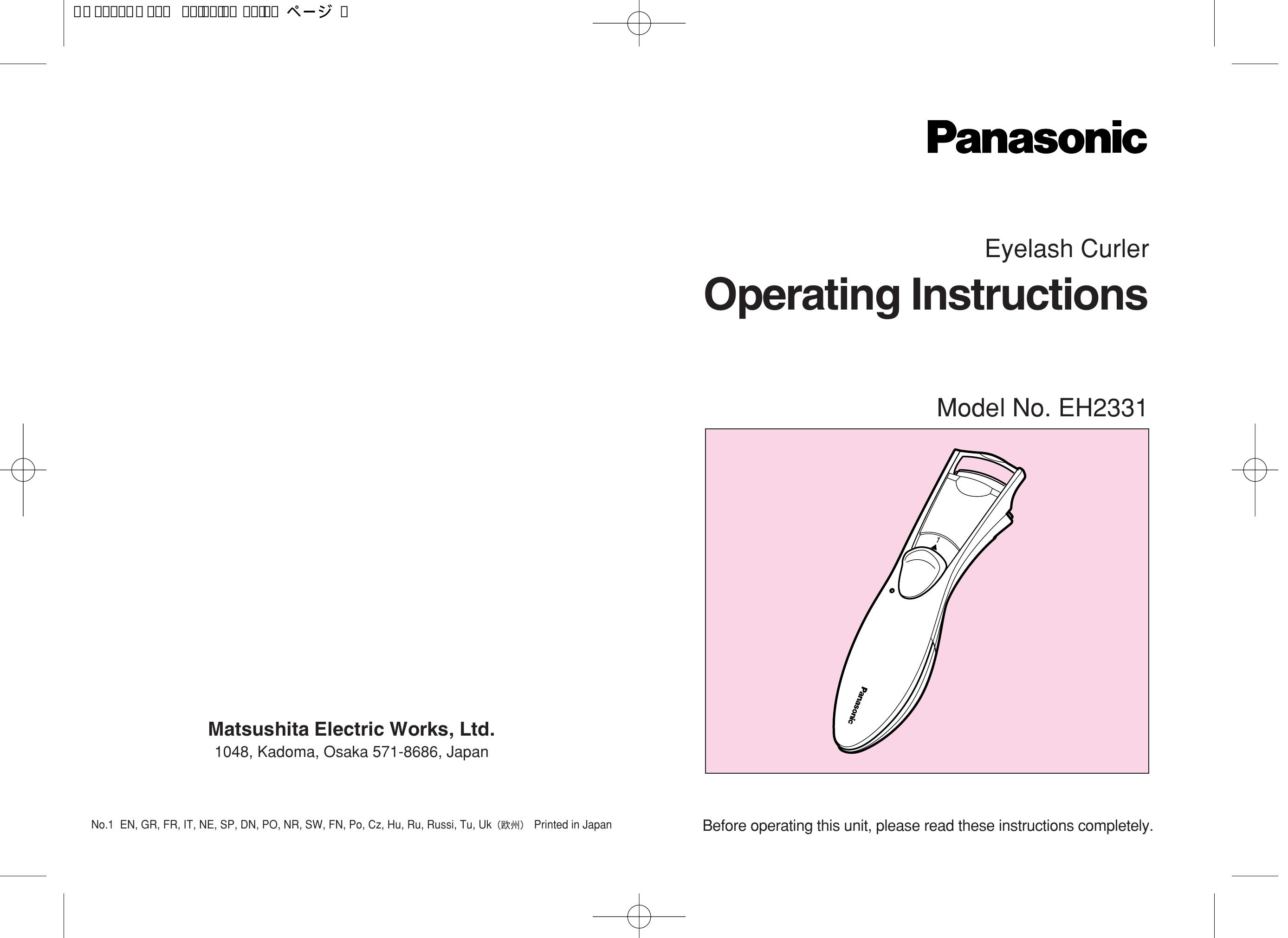 Panasonic EH2331 Electric Shaver User Manual