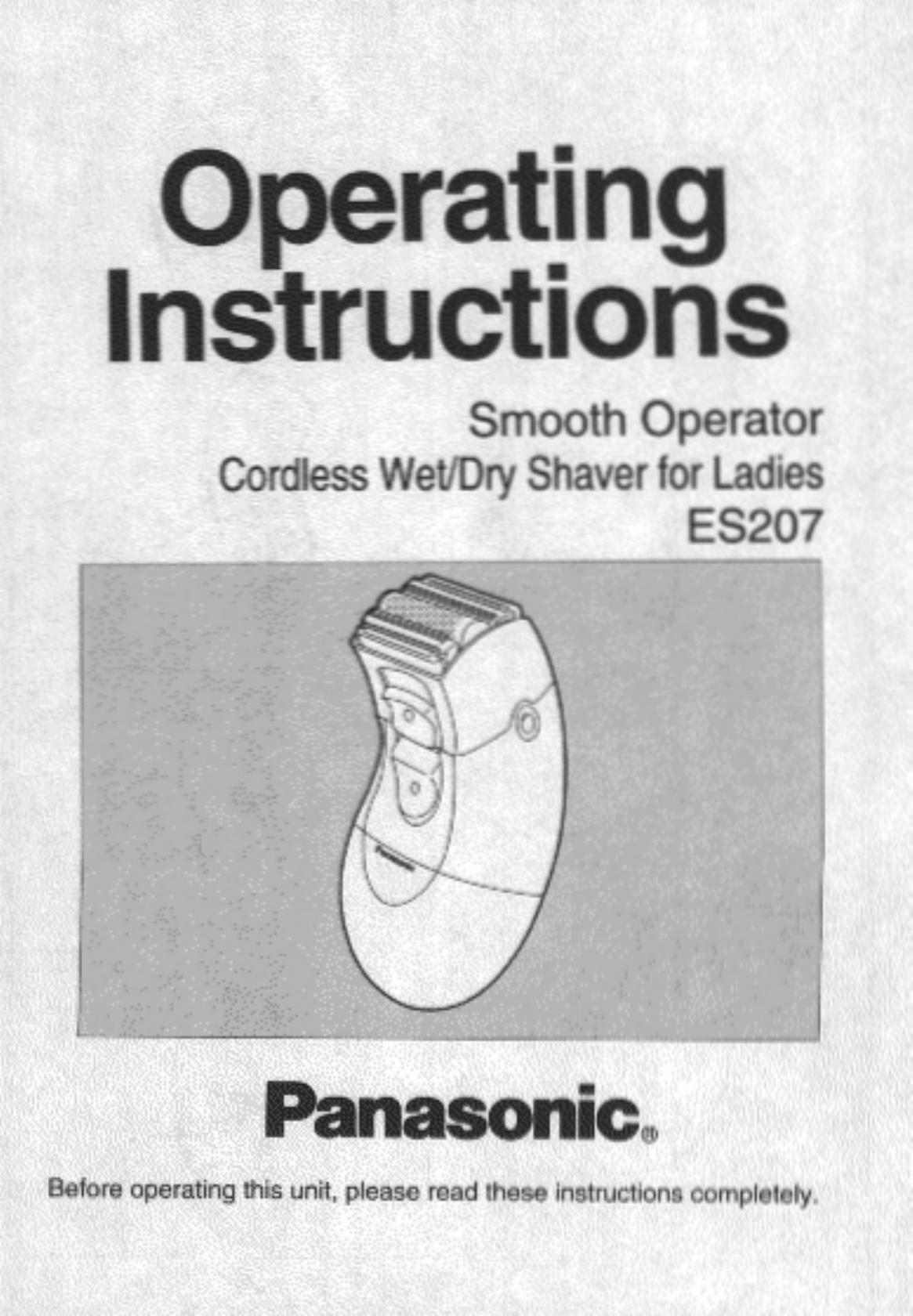 Panasonic ES207 Electric Shaver User Manual