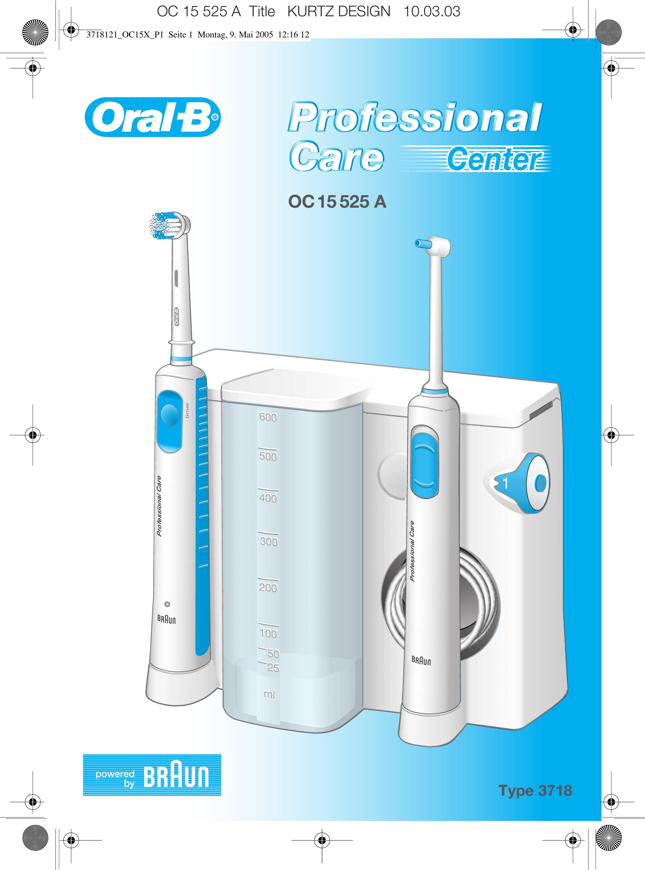 Braun 3718 Electric Toothbrush User Manual