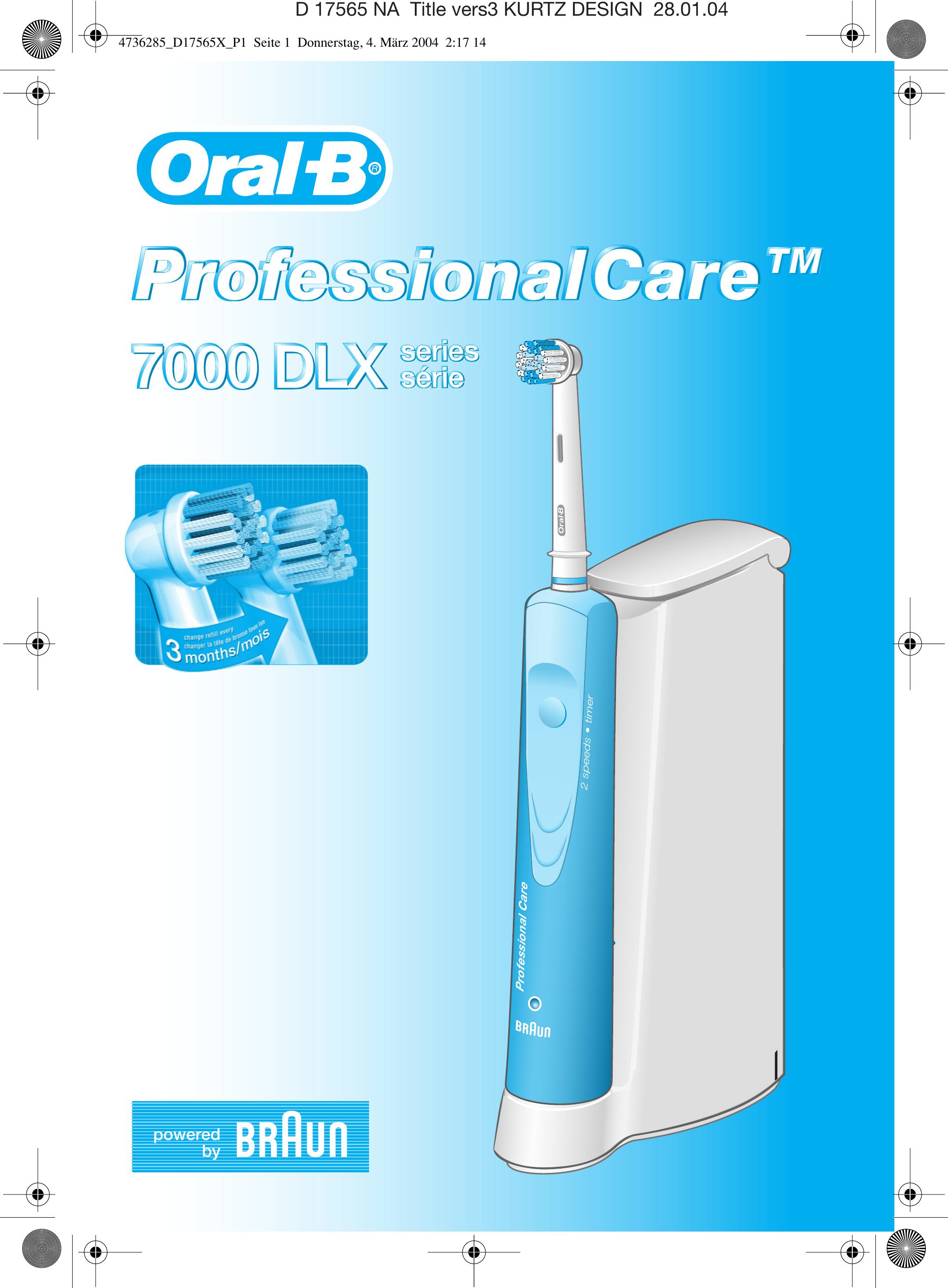 Braun 7000 DLX series Electric Toothbrush User Manual