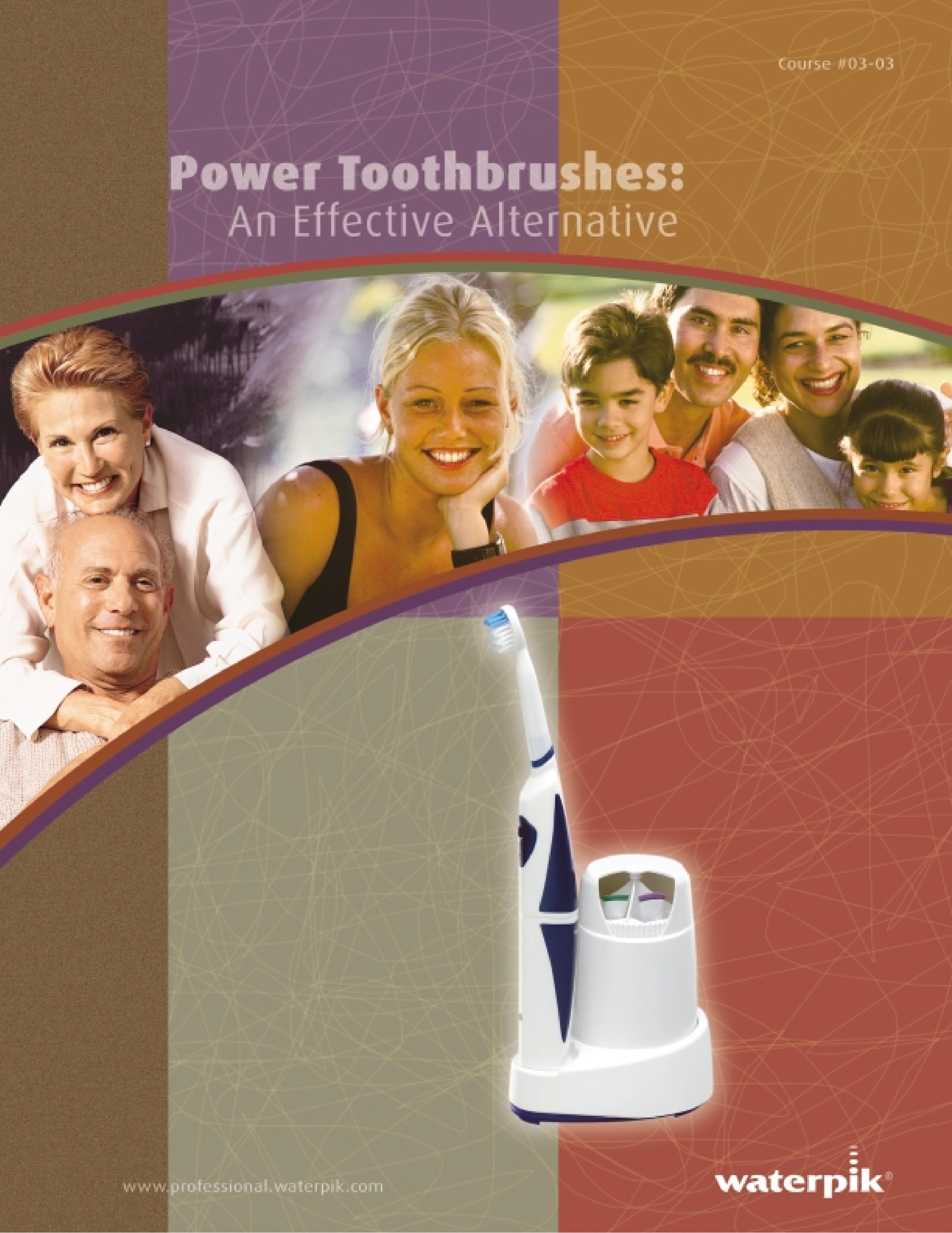 Waterpik Technologies D17511 Electric Toothbrush User Manual